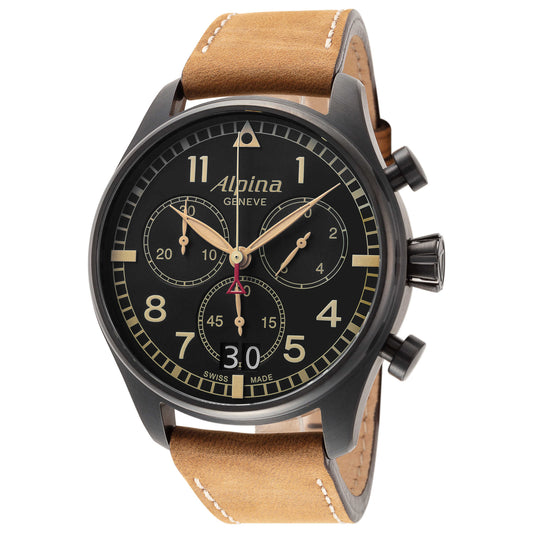 Front view of Alpina Startimer Pilot Men's Quartz Watch AL-372GR4FBS6