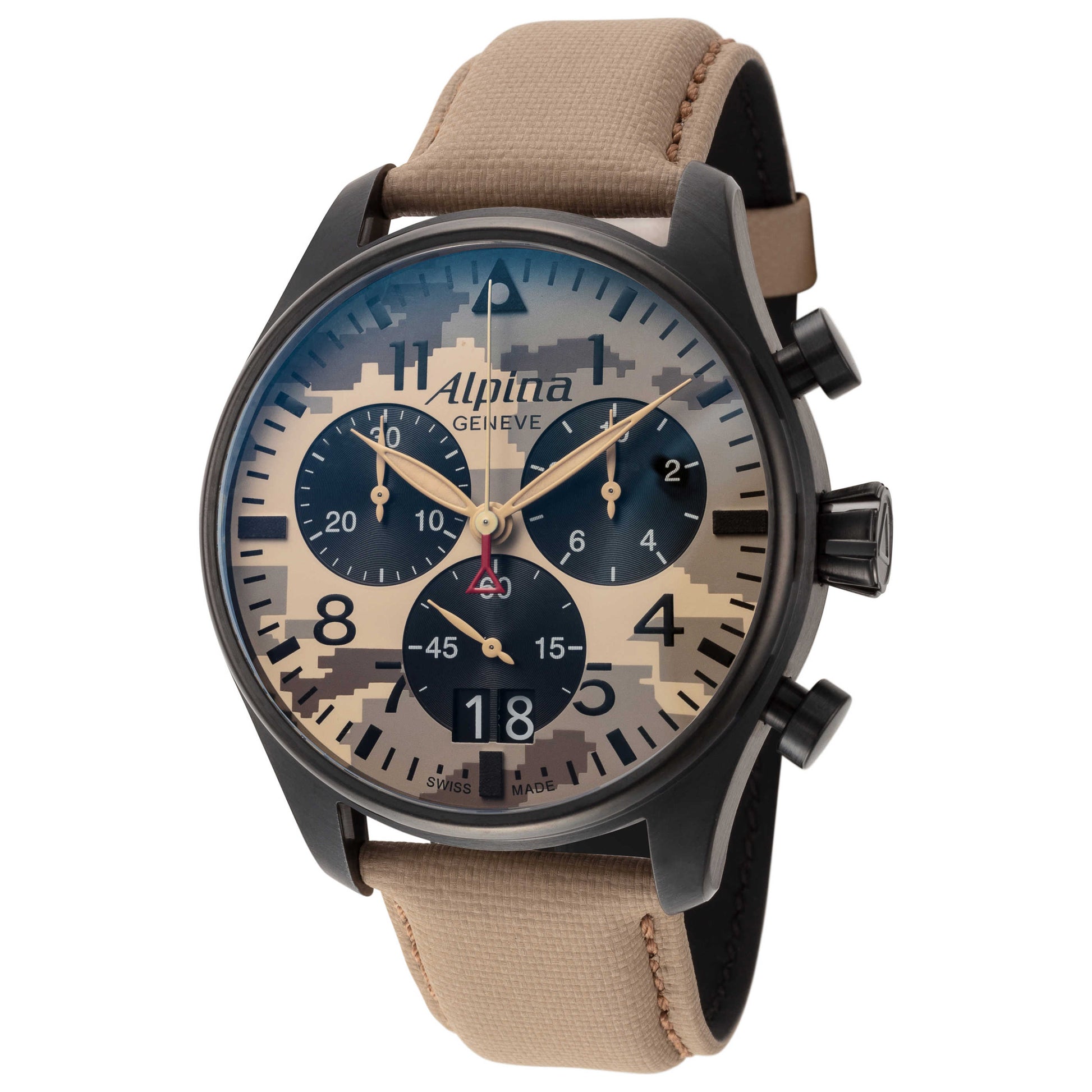 Front view of Alpina Startimer Men's Quartz Watch AL-372MLY4FBS6