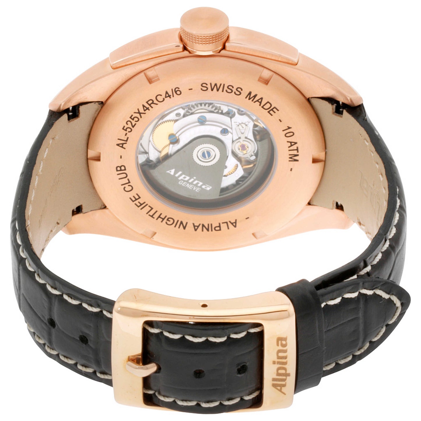 Back view of Alpina Nightlife Club Men's Automatic Watch AL-525B4RC4