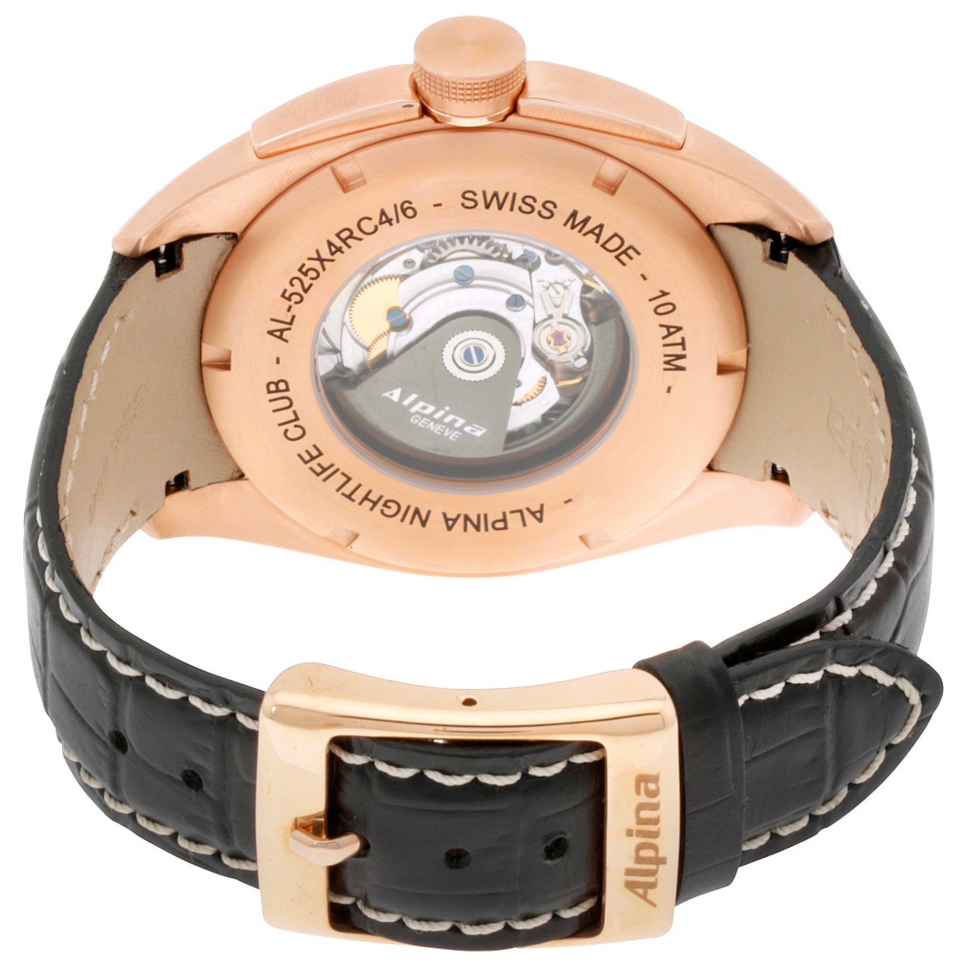 Back view of Alpina Nightlife Club Men's Automatic Watch AL-525B4RC4