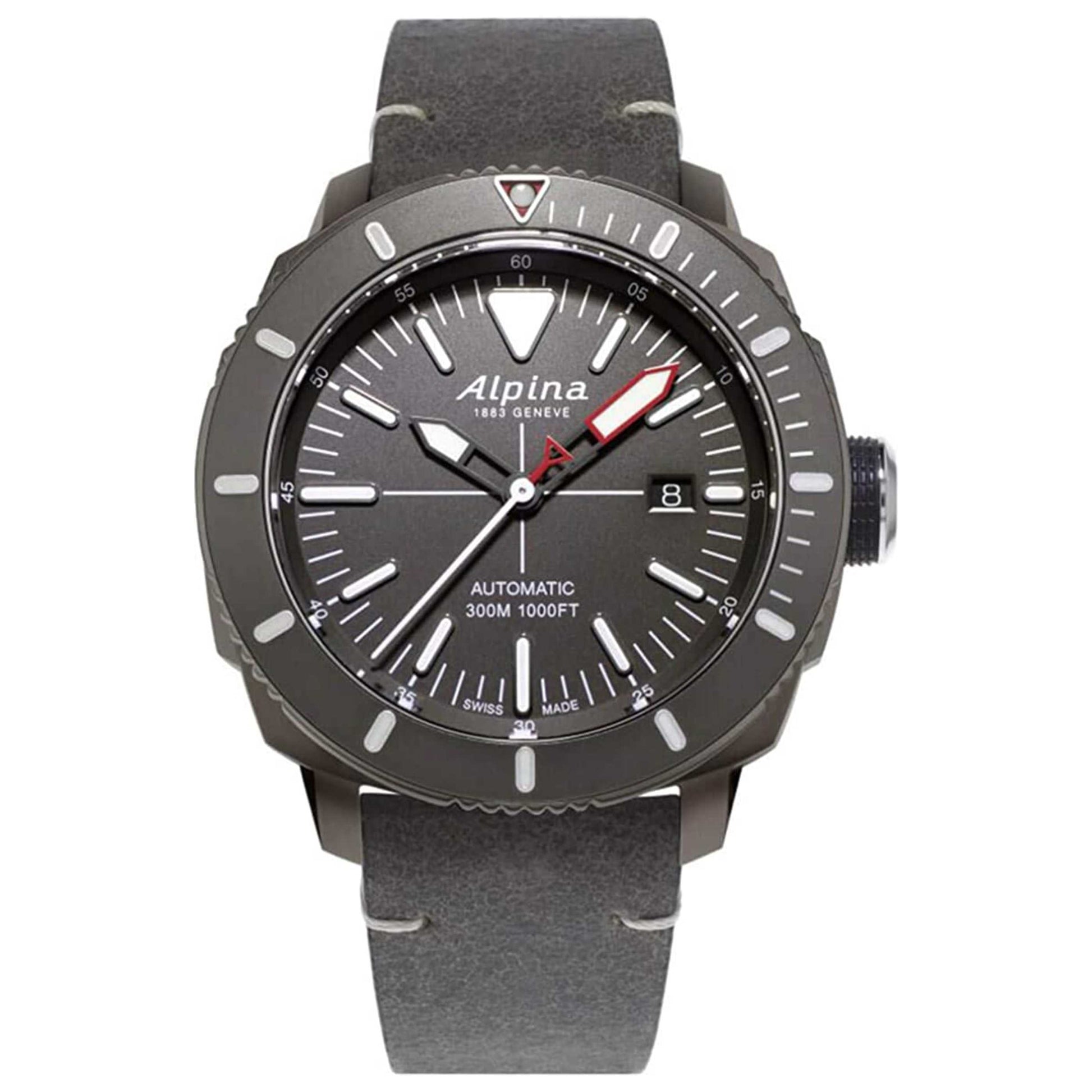 Front view of Alpina Seastrong Diver Men's Automatic Watch AL-525LGGW4TV6