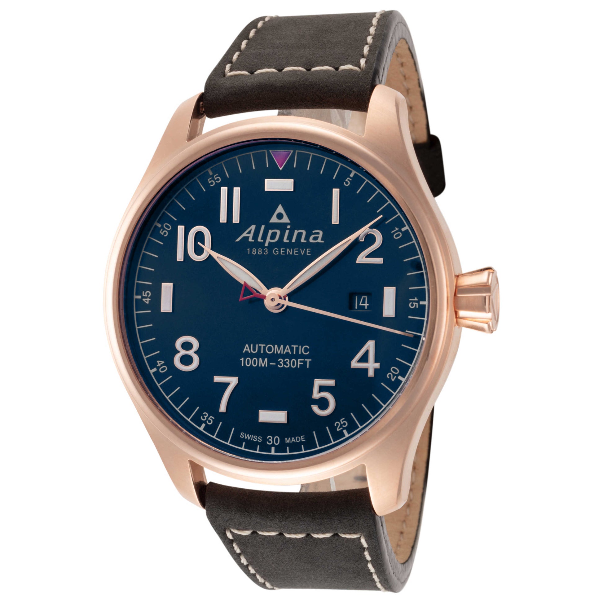 Front view of Alpina Startimer Pilot Men's Automatic Watch AL-525NN4S4