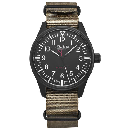 Front view of Alpina Startimer Pilot Men's Quartz Watch AL235B4FBS6