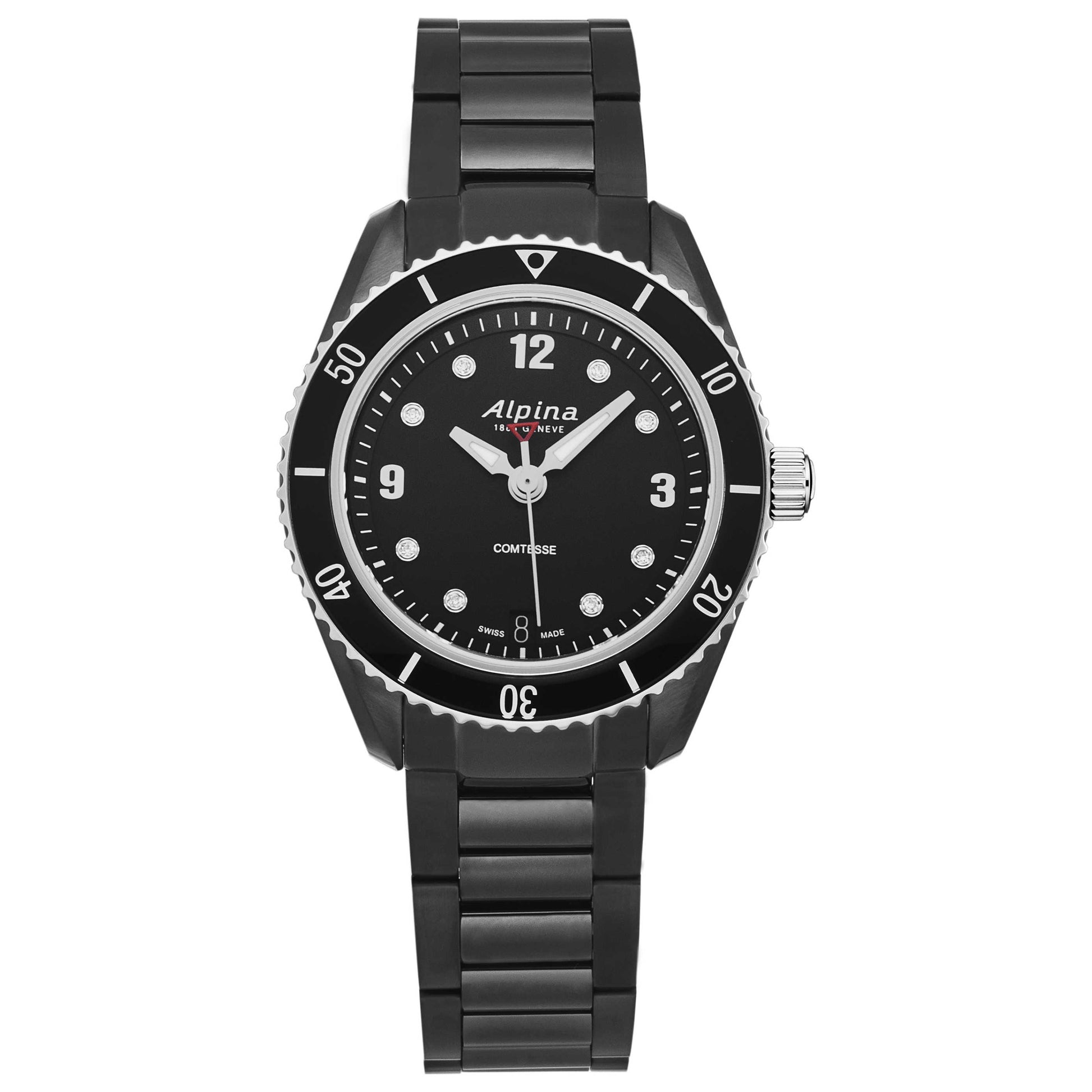 Front view of Alpina Comtesse Women's Quartz Watch AL240BD3FBC6B