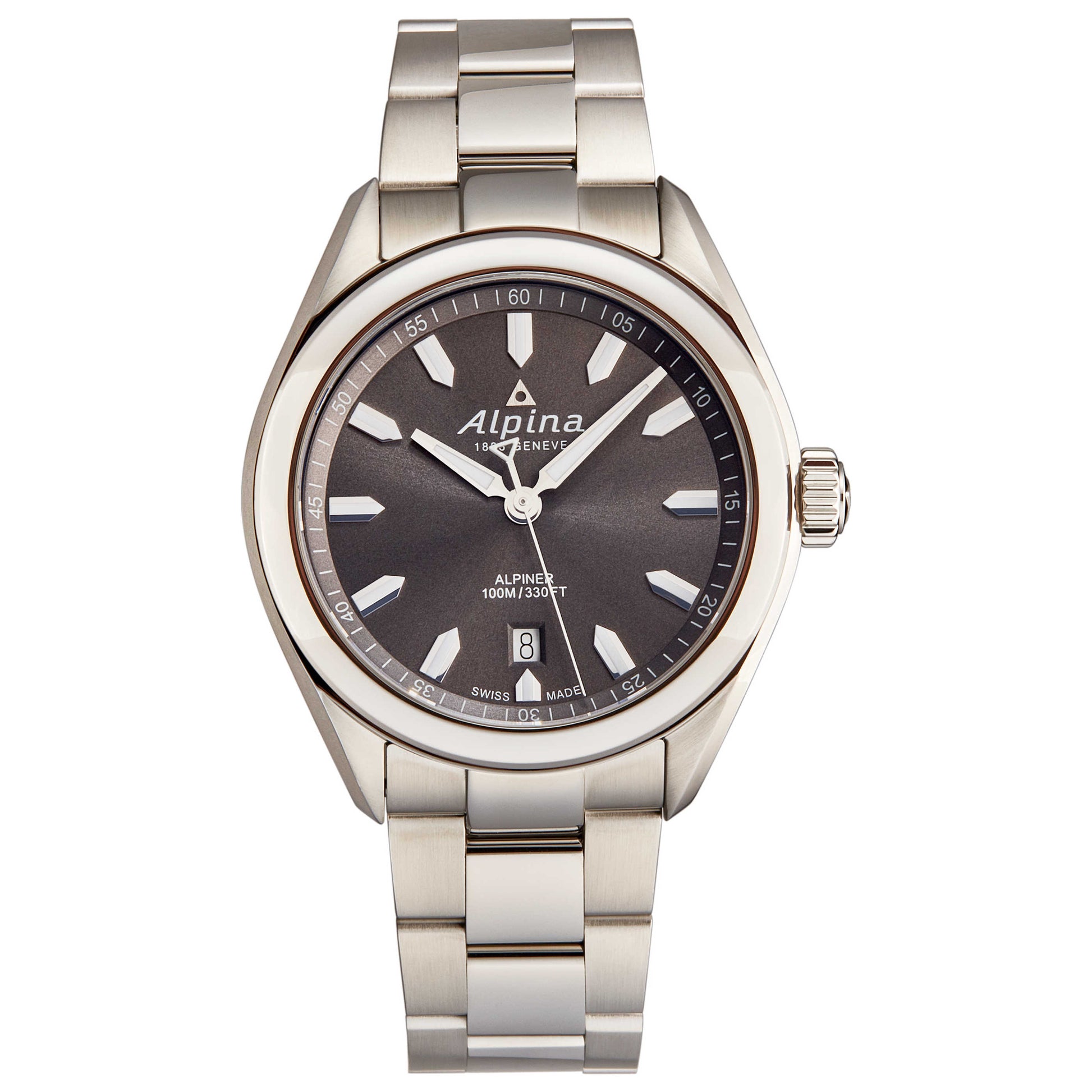 Front view of Alpina Alpiner Men's Quartz Watch AL240GS4E6B