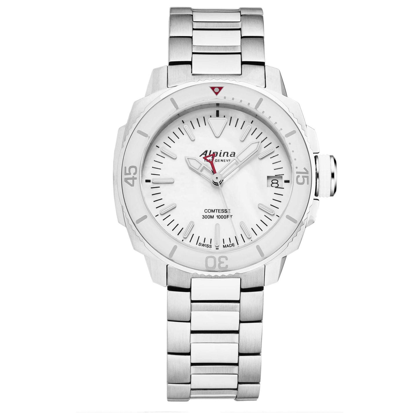 Front view of Alpina Comtesse Women's Quartz Watch AL240MPW2VC6B