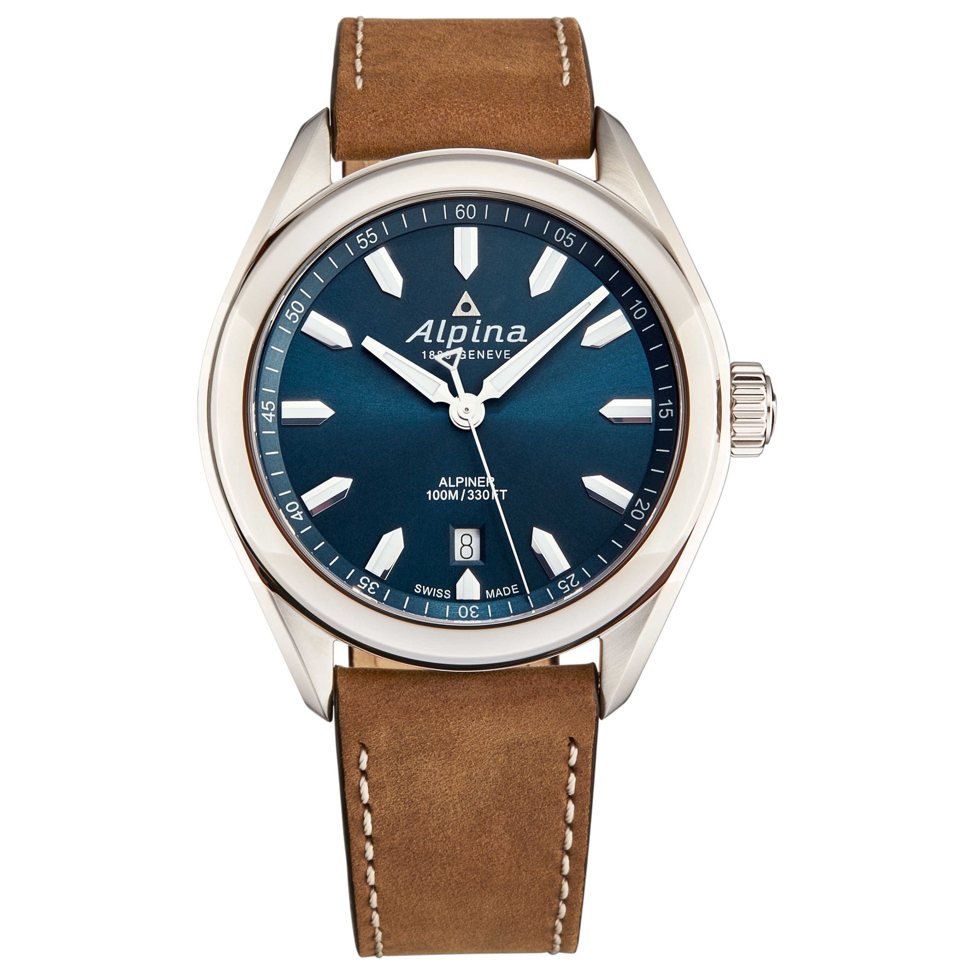 Front view of Alpina Alpiner Men's Quartz Watch AL240NS4E6