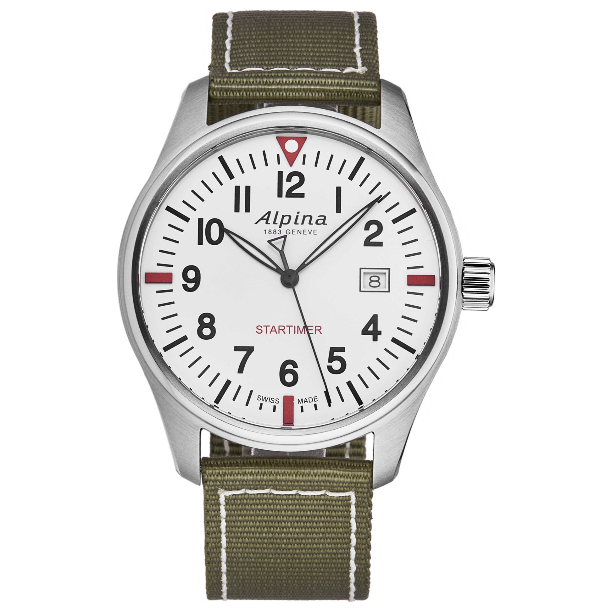 Front view of Alpina Startimer Pilot Men's Quartz Watch AL240S4S6