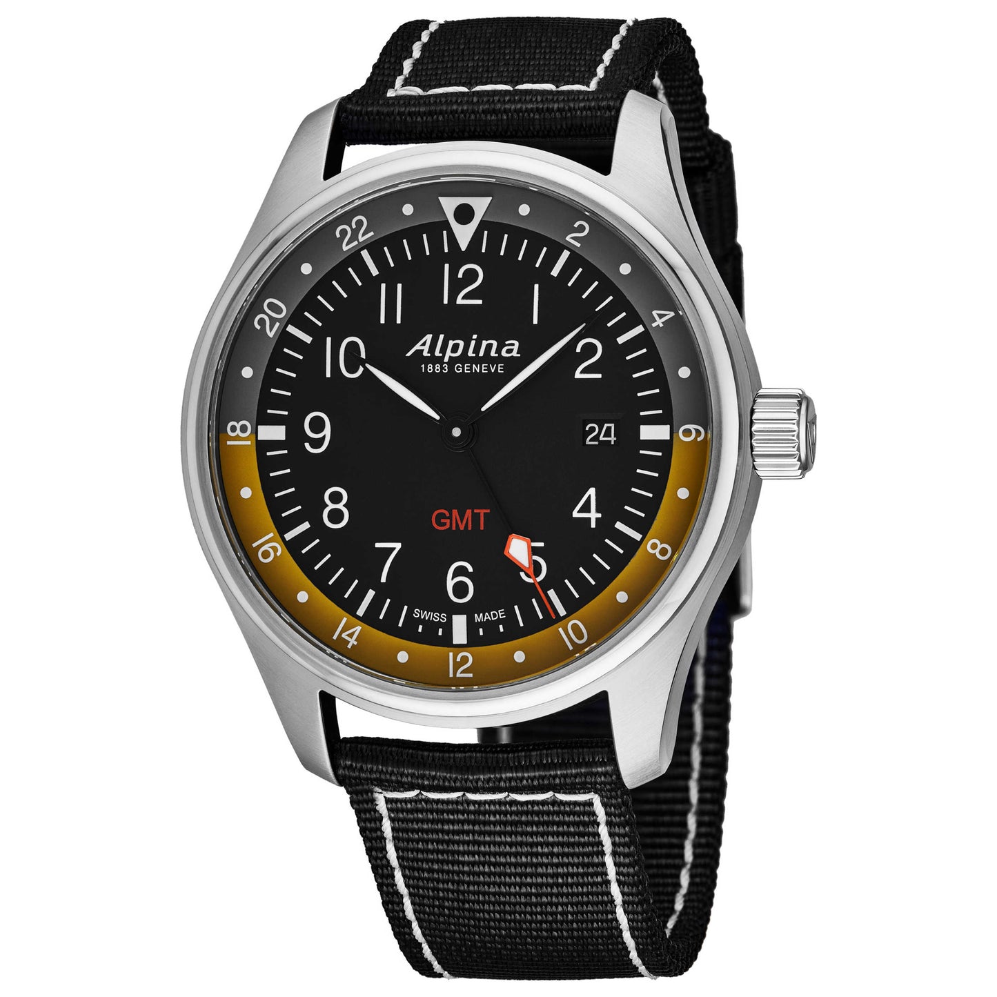 Front view of Alpina Startimer Pilot Men's Quartz Watch AL247BBG4S6