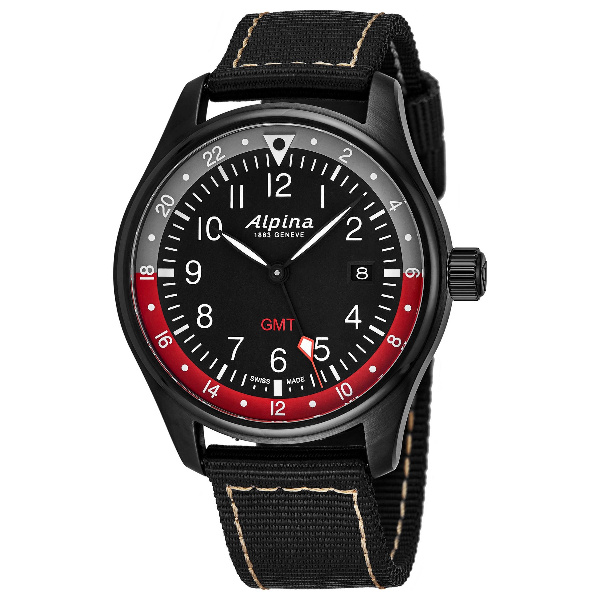 Front view of Alpina Startimer Pilot Men's Quartz Watch AL247BR4FBS6