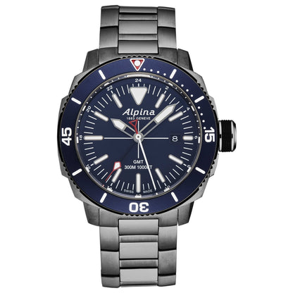 Front view of Alpina Seastrong Diver Men's Quartz Watch AL247LNN4TV6B