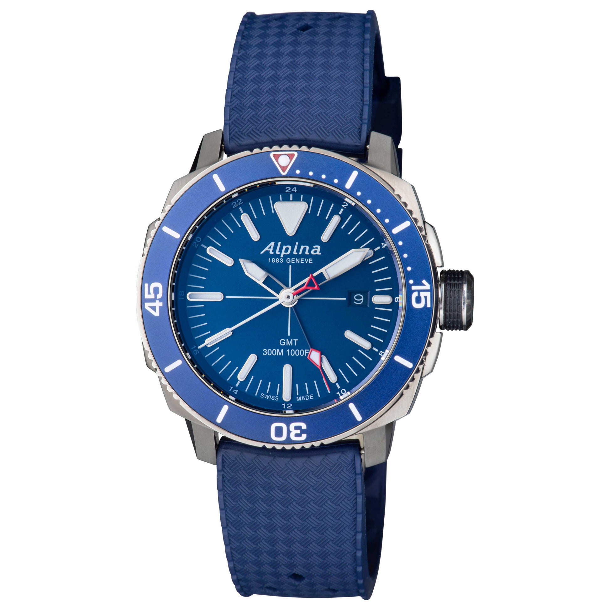 Front view of Alpina Seastrong Diver Men's Quartz Watch AL247LNN4TV6