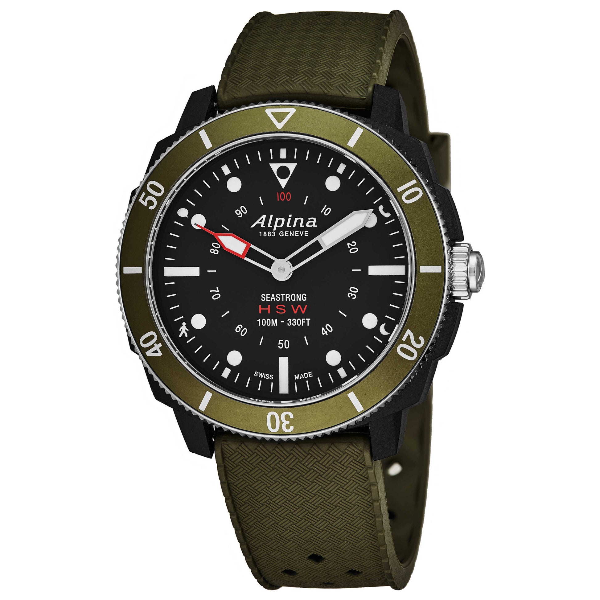 Front view of Alpina Smartwatch Men's Quartz Smartwatch AL282LBGR4V6