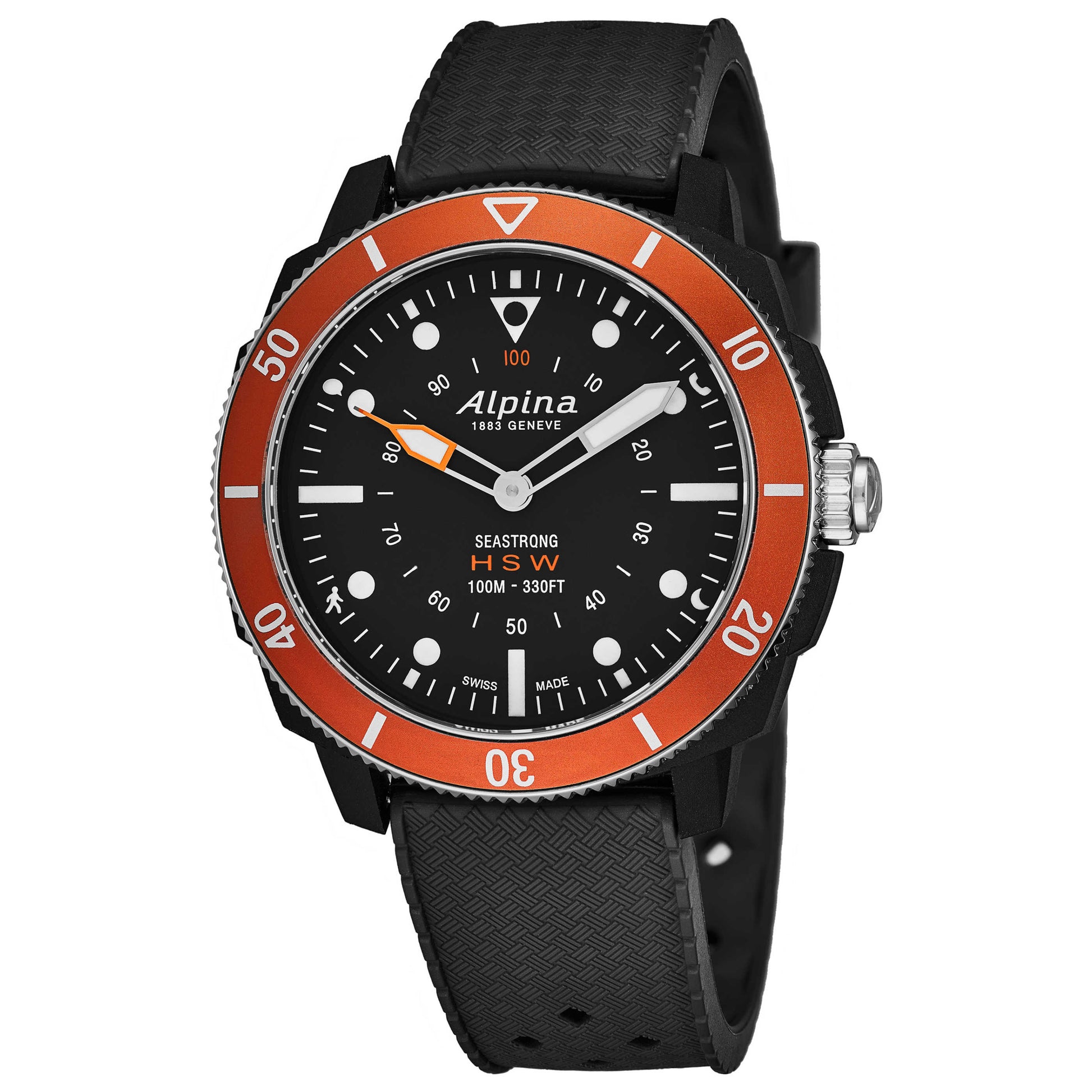 Front view of Alpina Smartwatch Men's Quartz Smartwatch AL282LBO4V6
