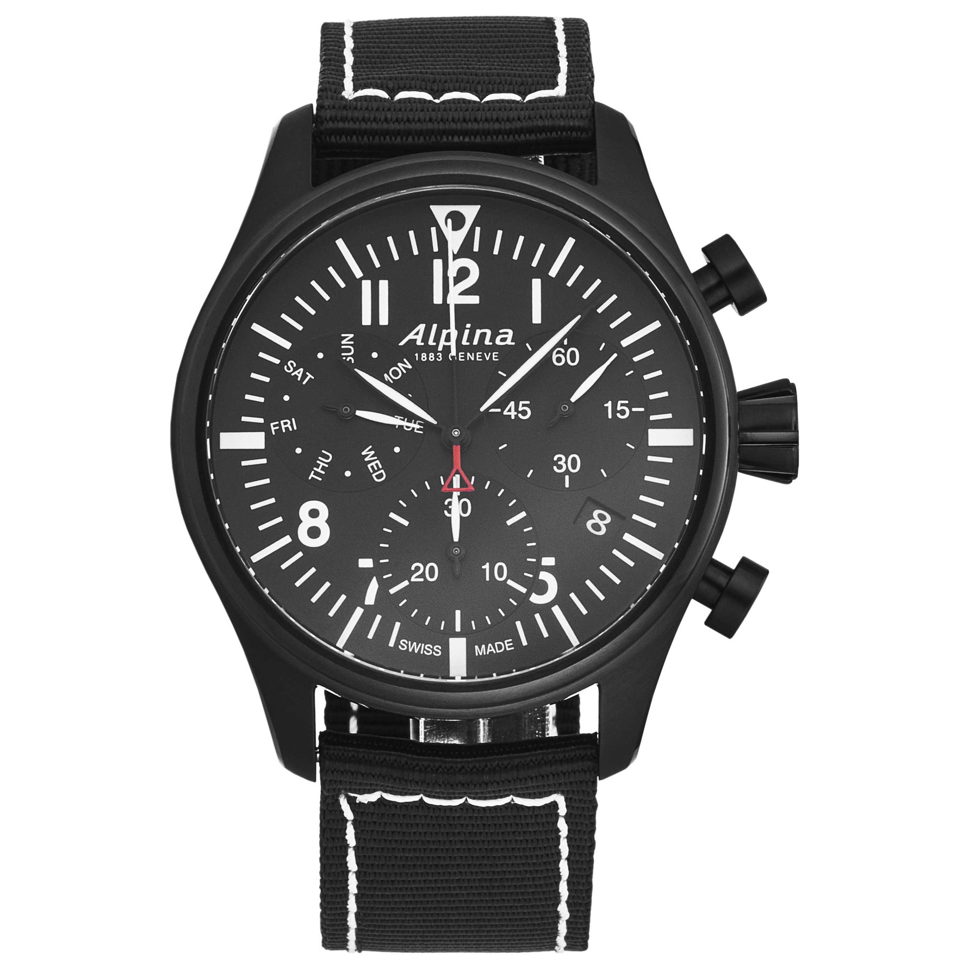 Front view of Alpina Startimer Pilot Men's Quartz Watch AL371BB4FBS6