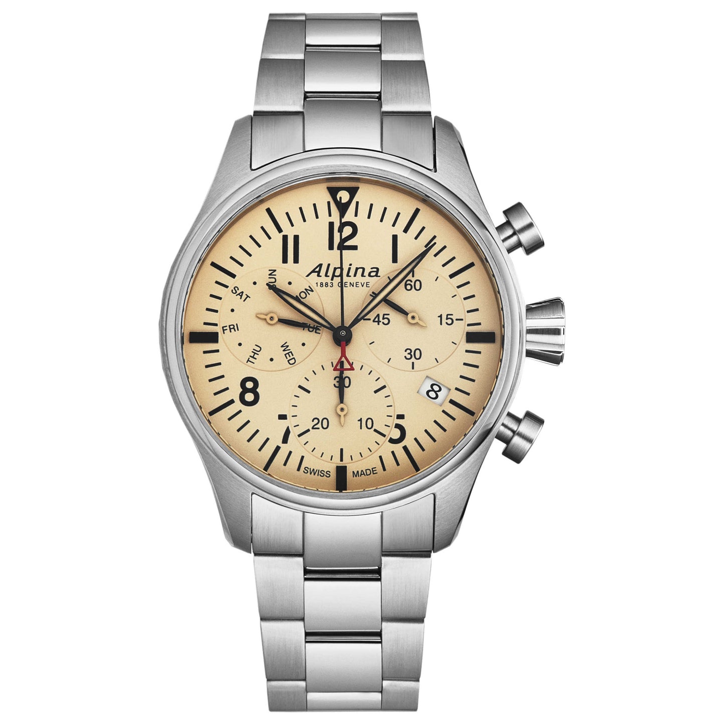 Front view of Alpina Startimer Pilot Men's Quartz Watch AL371BG4S6B