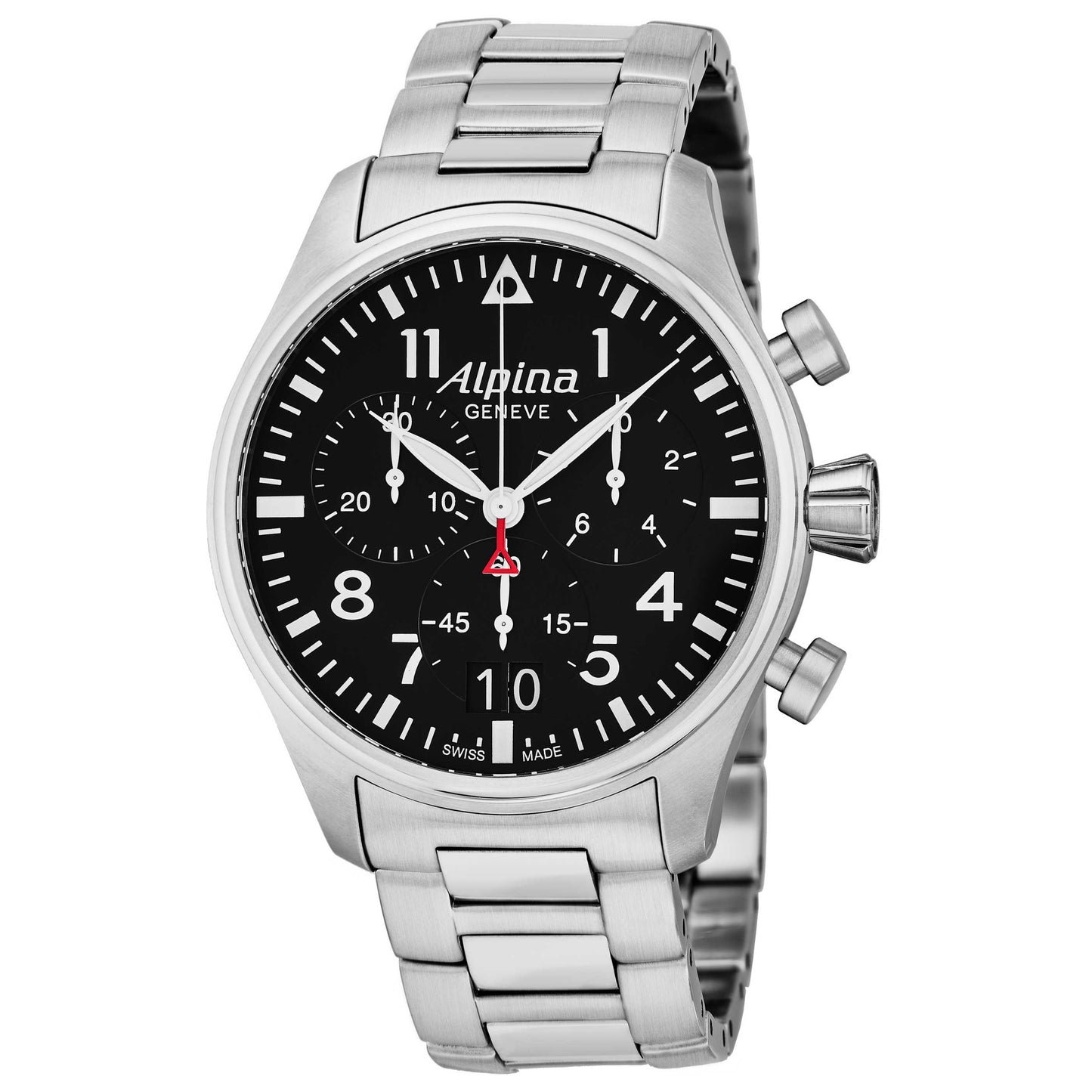 Front view of Alpina Startimer Pilot Men's Quartz Watch AL372B4S6B