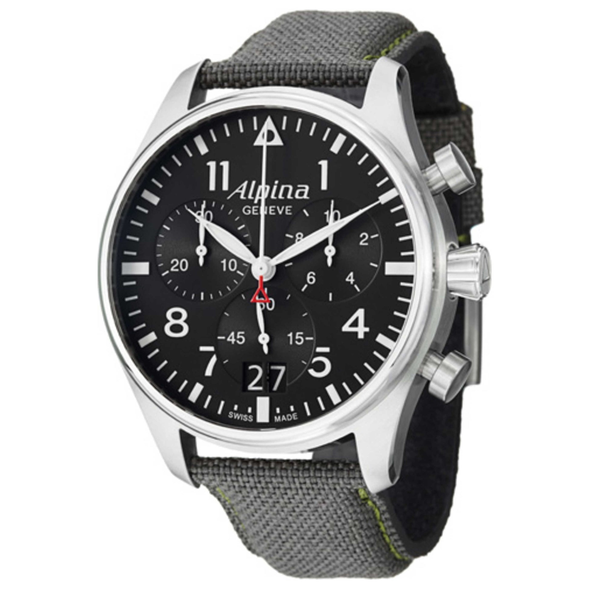 Front view of Alpina Startimer Pilot Men's Quartz Watch AL372B4S6