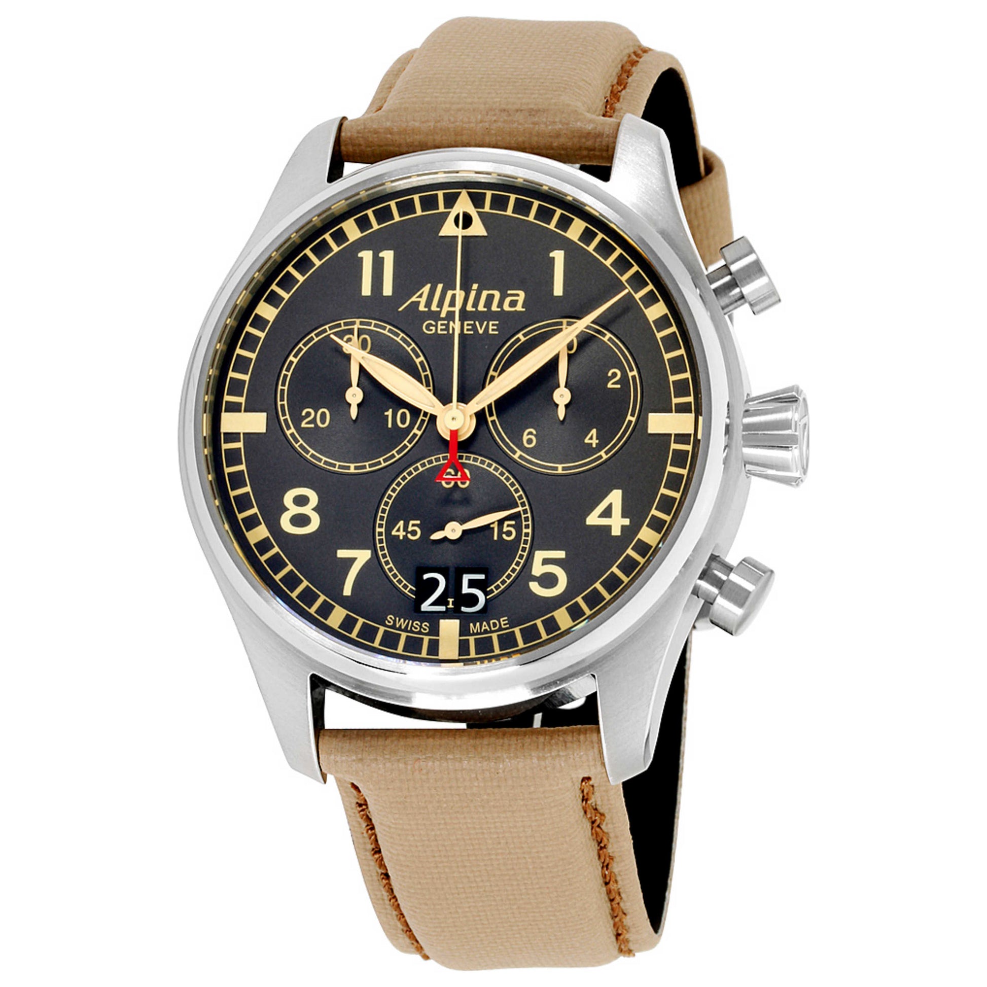 Front view of Alpina Startimer Men's Quartz Watch AL372BBGR4S6
