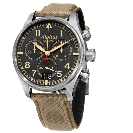 Front view of Alpina Startimer Pilot Men's Quartz Watch AL372BGR4S6