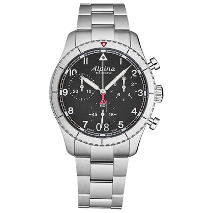 Front view of Alpina Smartimer Pilot Men's Quartz Watch AL372BW4S26B