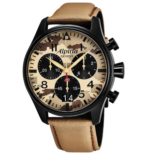 Front view of Alpina Startimer Pilot Men's Quartz Watch AL372MLY4FBS6