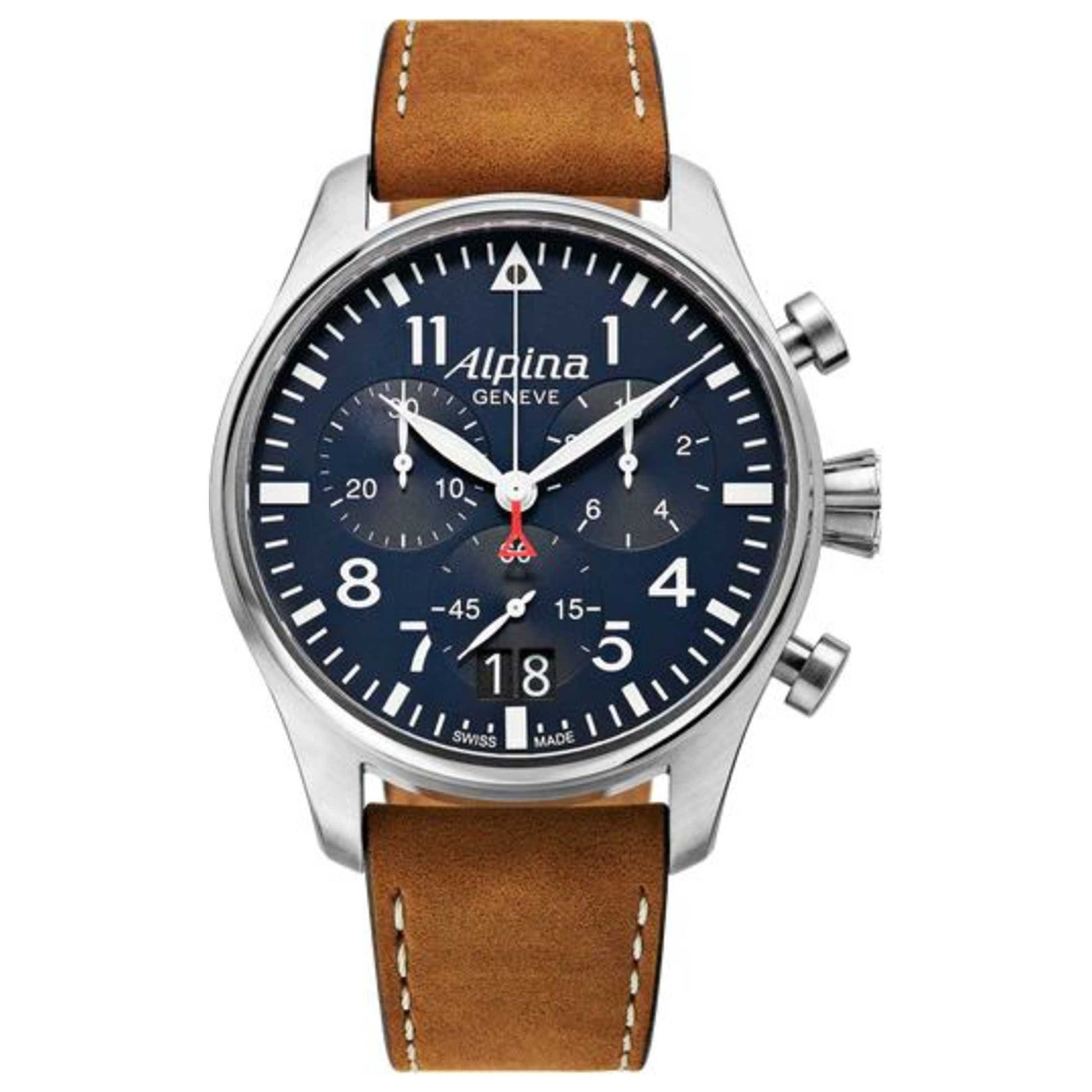 Front view of Alpina Startimer Pilot Men's Quartz Watch AL372N4S6