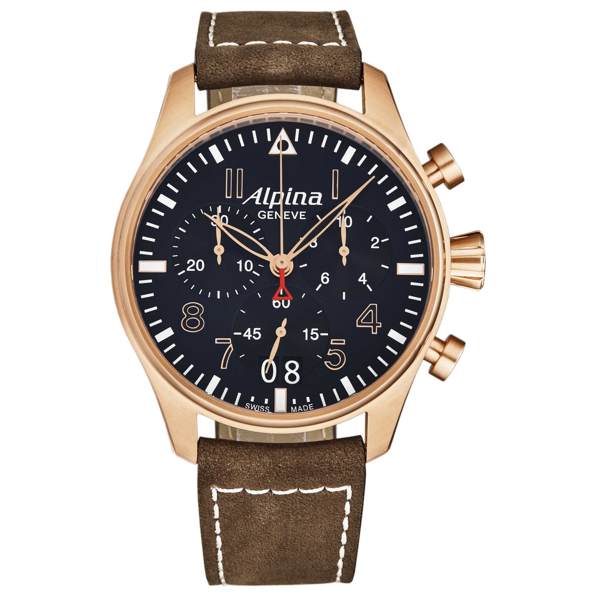 Front view of Alpina Startimer Pilot Men's Quartz Watch AL372NB4S4