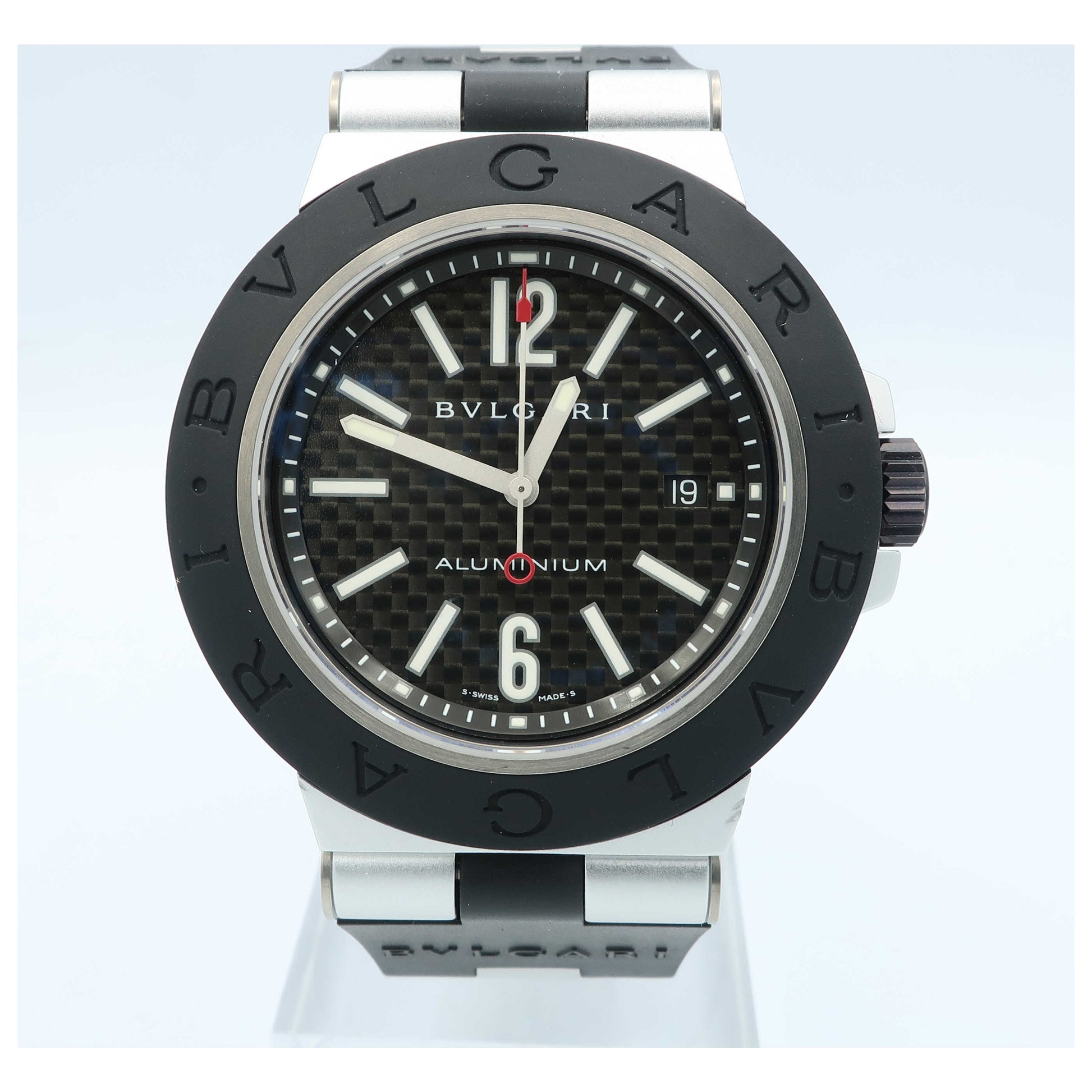 Front view of Bulgari Diagono Men's Automatic Watch AL44BTAVD-SLN-SD2