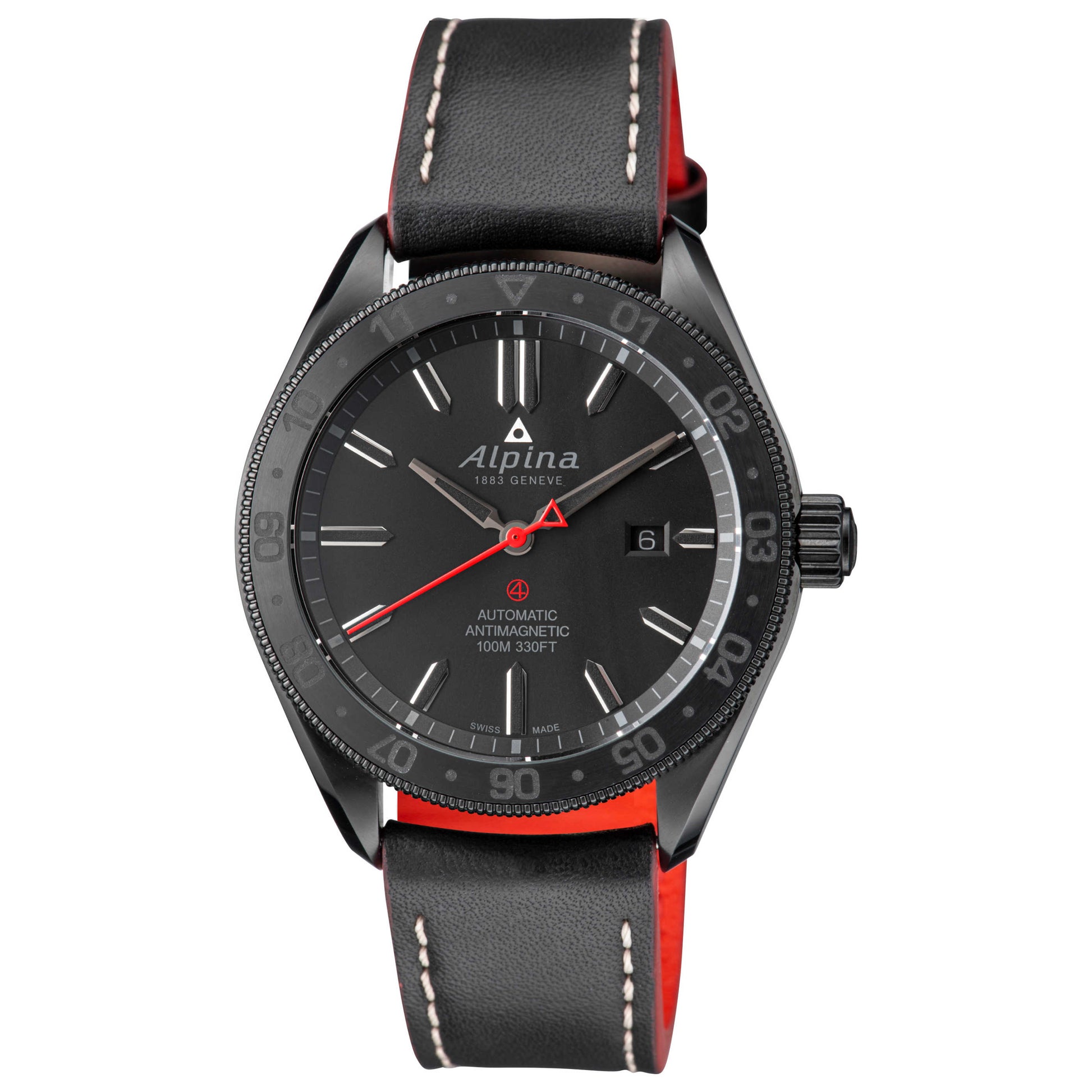 Front view of Alpina 4 Shadow Men's Automatic Watch AL525BB5FBAQ26