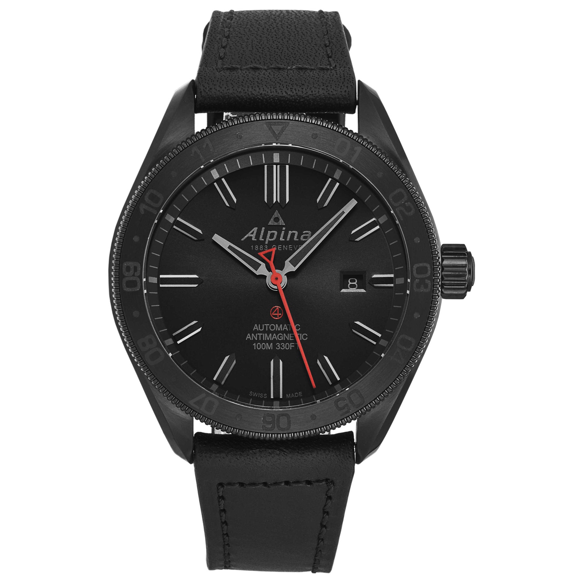 Front view of Alpina Alpiner Men's Automatic Watch AL525BB5FBAQ6