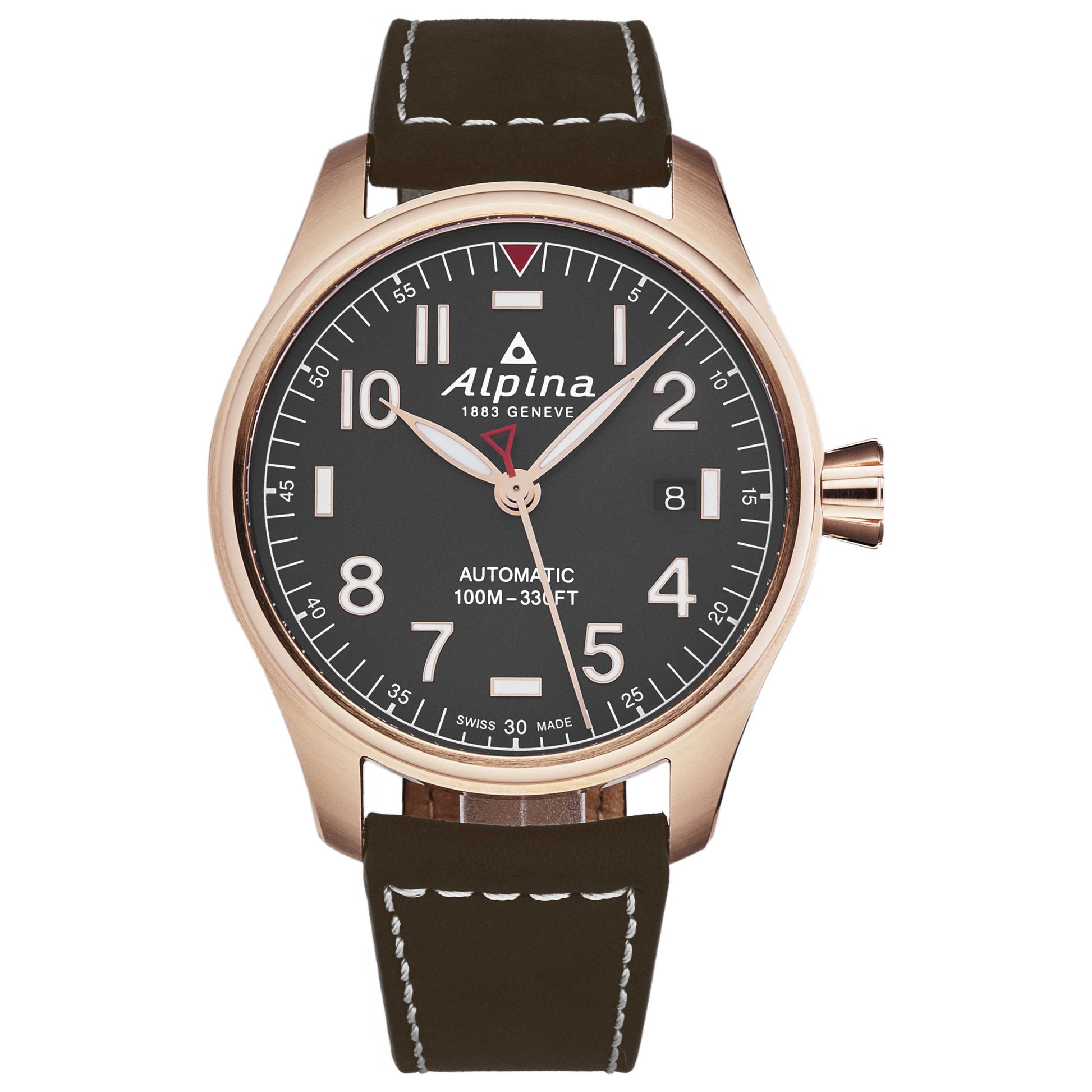 Front view of Alpina Startimer Pilot Men's Automatic Watch AL525G3S4