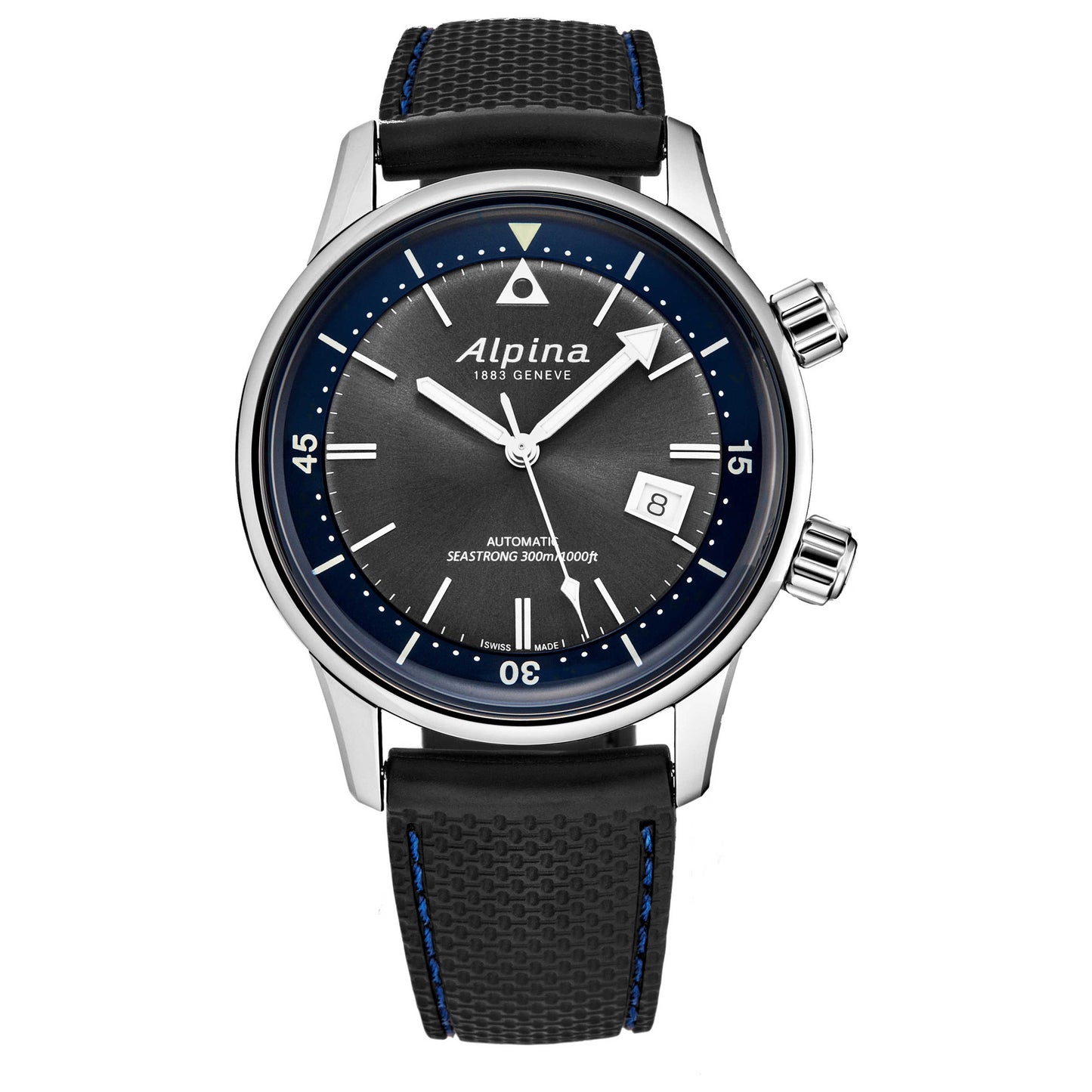 Front view of Alpina Seastrong Diver Men's Automatic Watch AL525G4H6