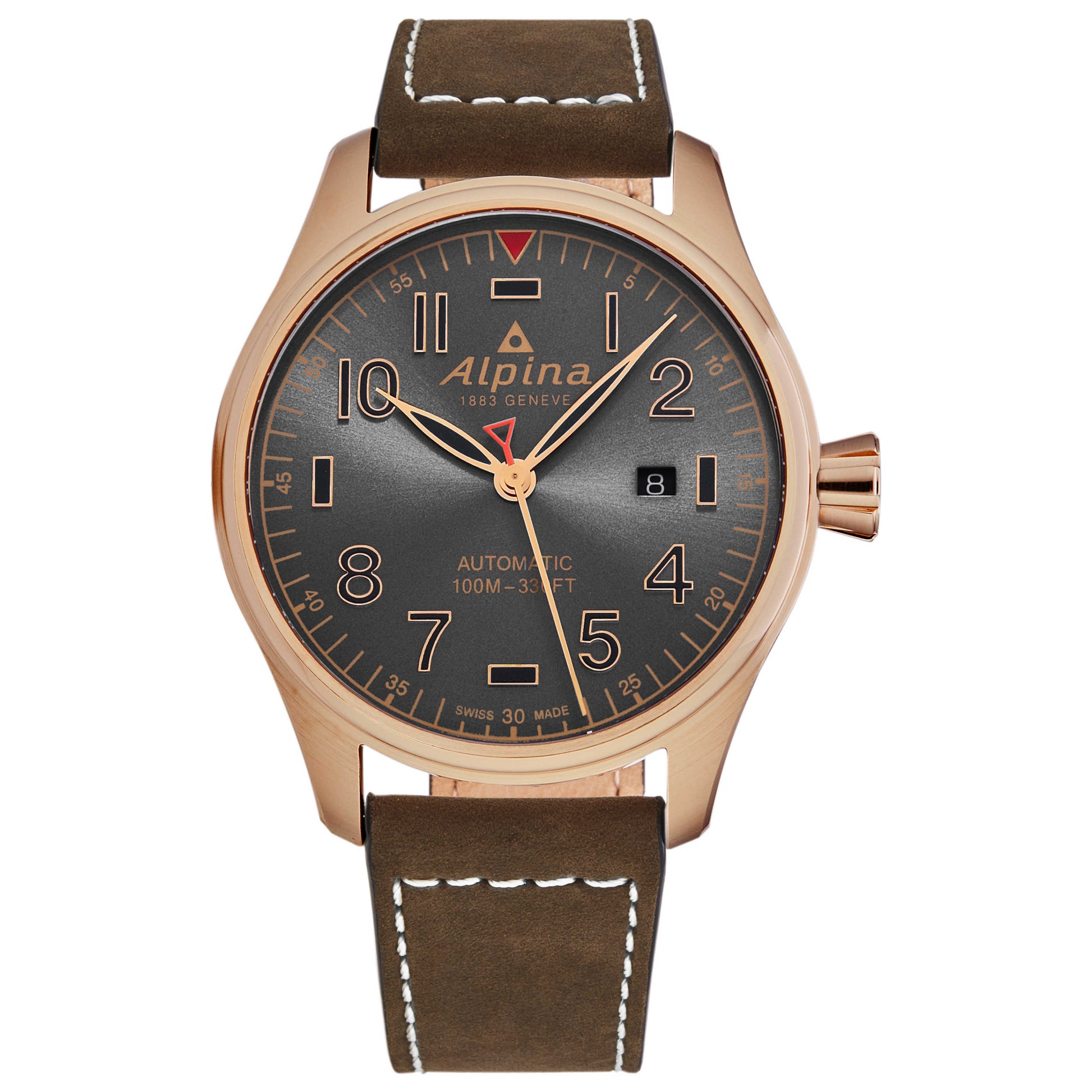 Front view of Alpina Startimer Pilot Men's Automatic Watch AL525GG4S4