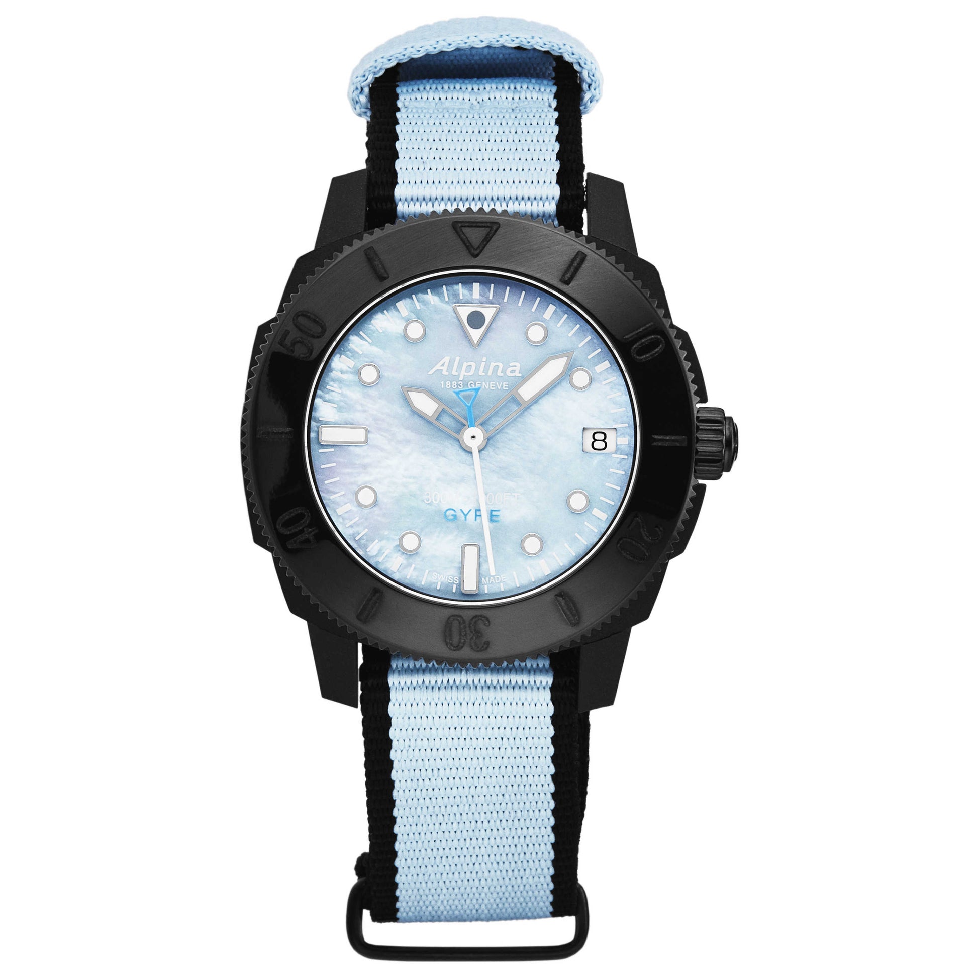 Front view of Alpina Seastrong Diver Women's Automatic Watch AL525LMPLNB3VG6