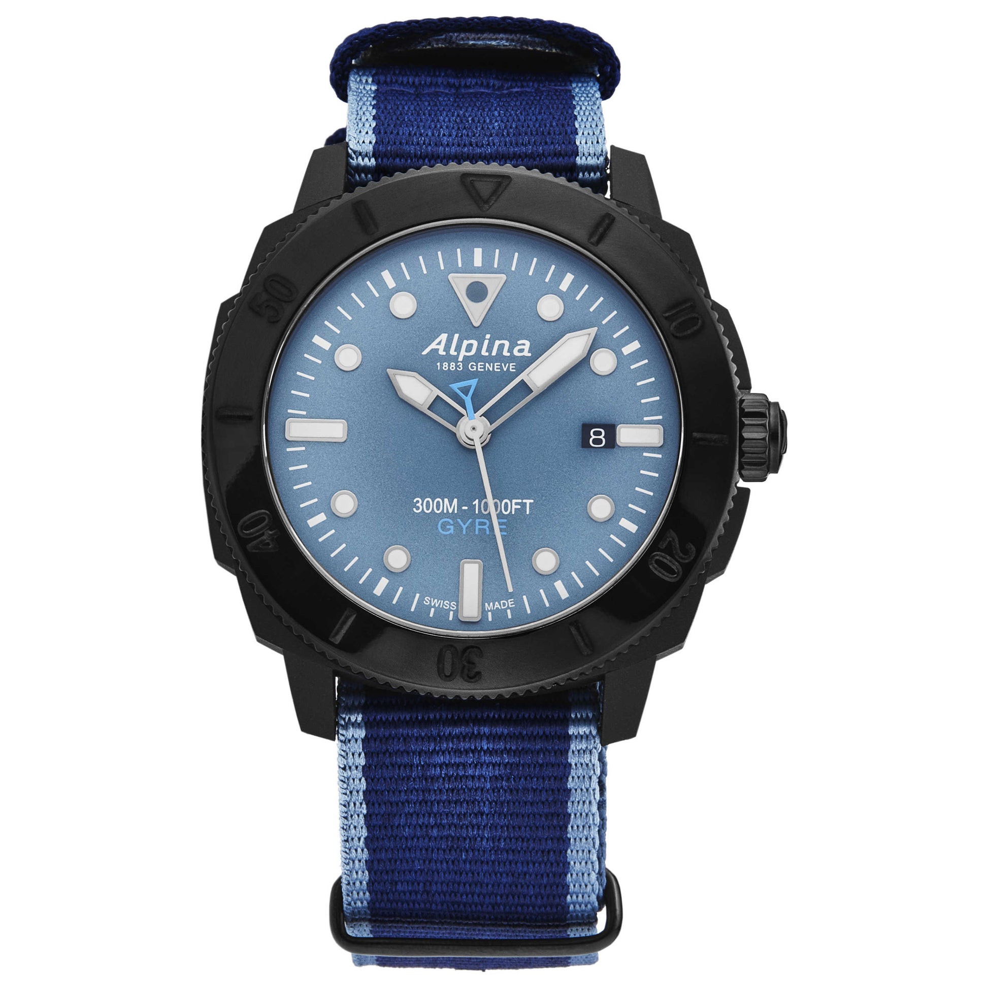 Front view of Alpina Seastrong Diver Men's Automatic Watch AL525LNB4VG6