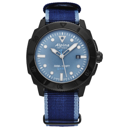 Front view of Alpina Seastrong Diver Men's Automatic Watch AL525LNB4VG6