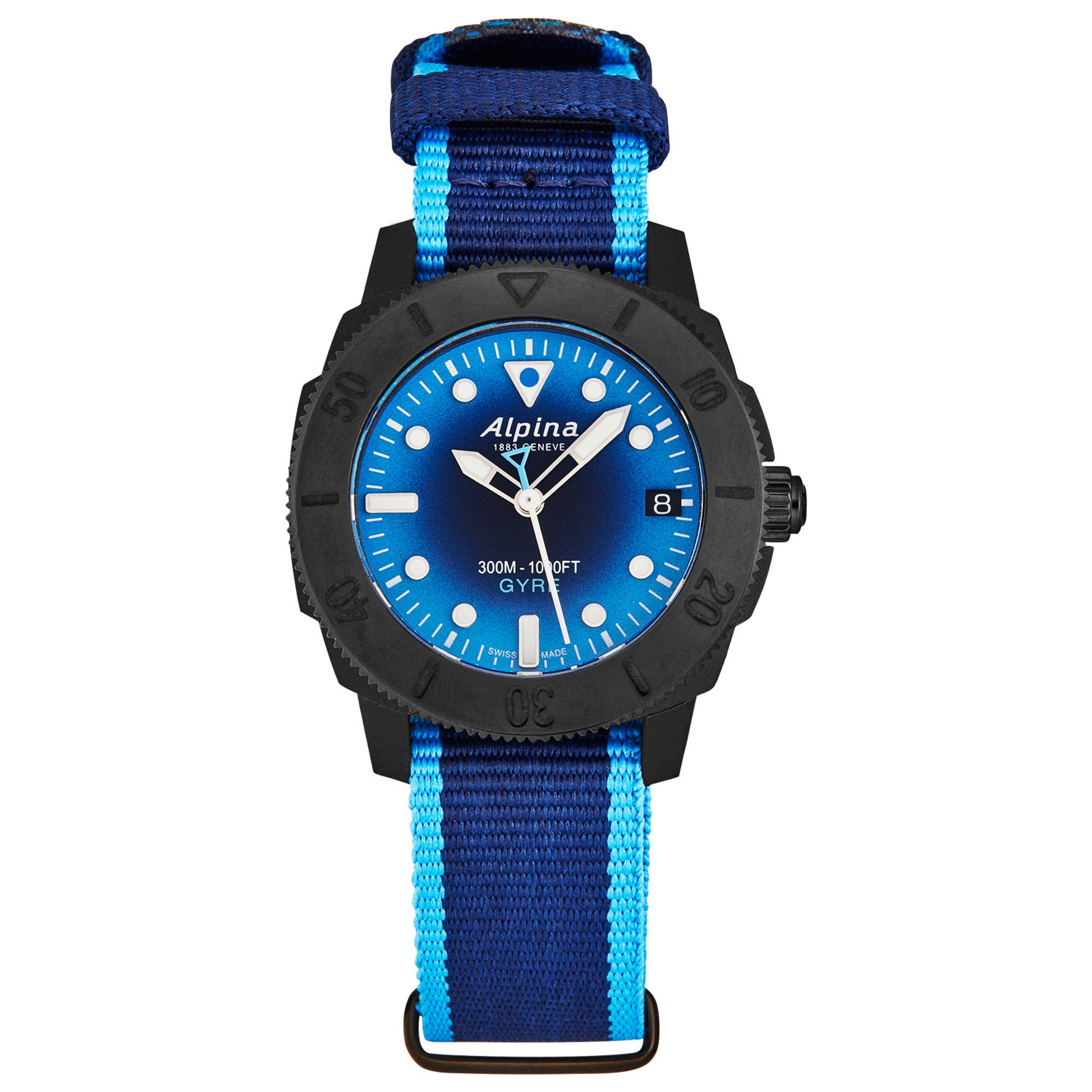 Front view of Alpina Seastrong Diver Women's Automatic Watch AL525LNSB3VG6
