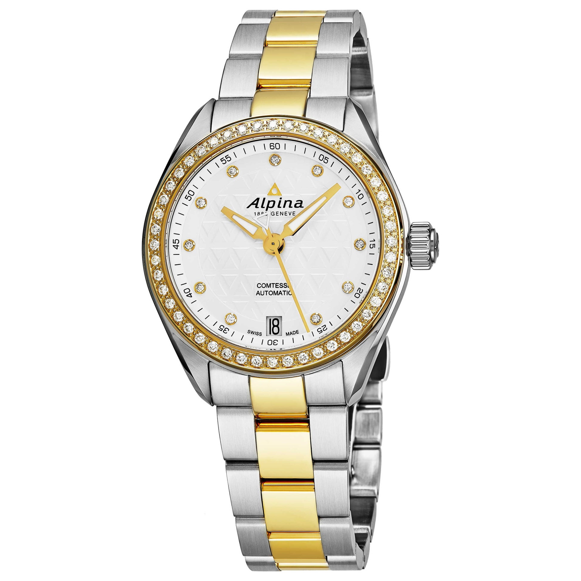 Front view of Alpina Comtesse Women's Automatic Watch AL525STD2CD3B