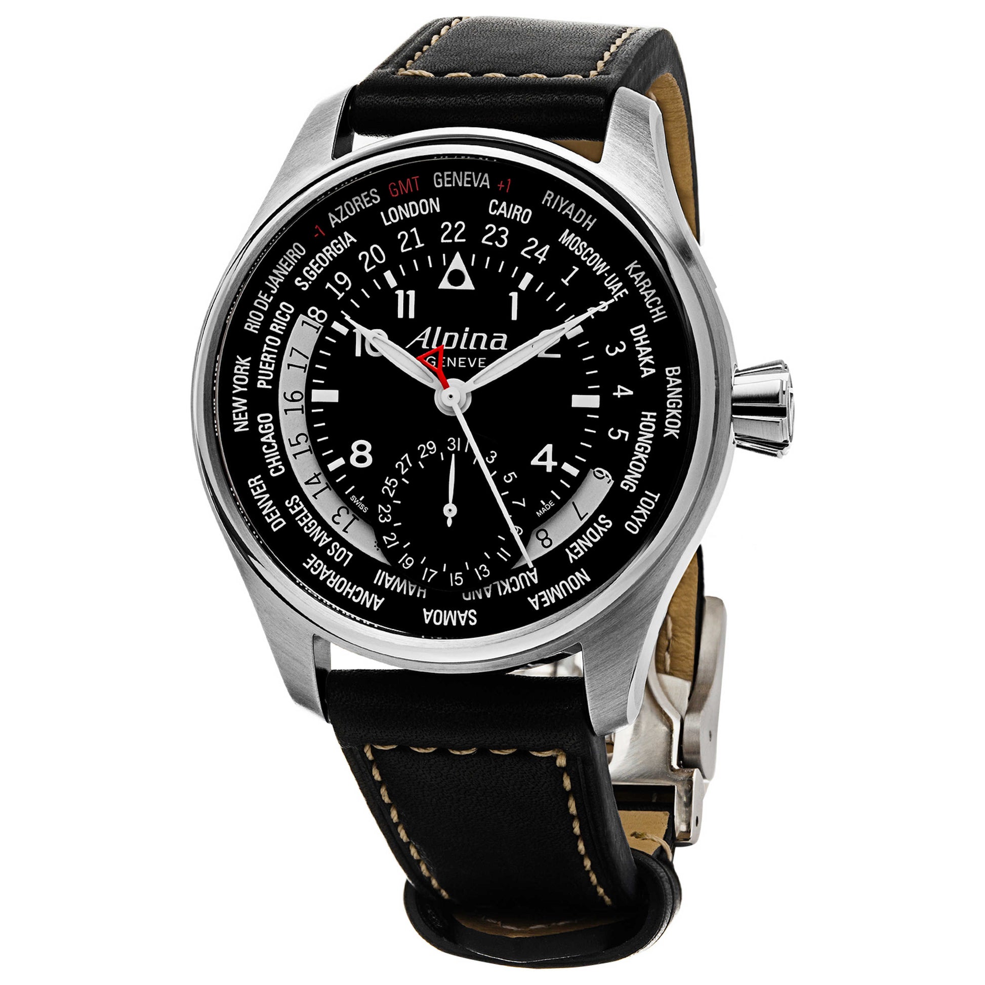 Front view of Alpina Startimer Pilot Men's Automatic Watch AL718B4S6