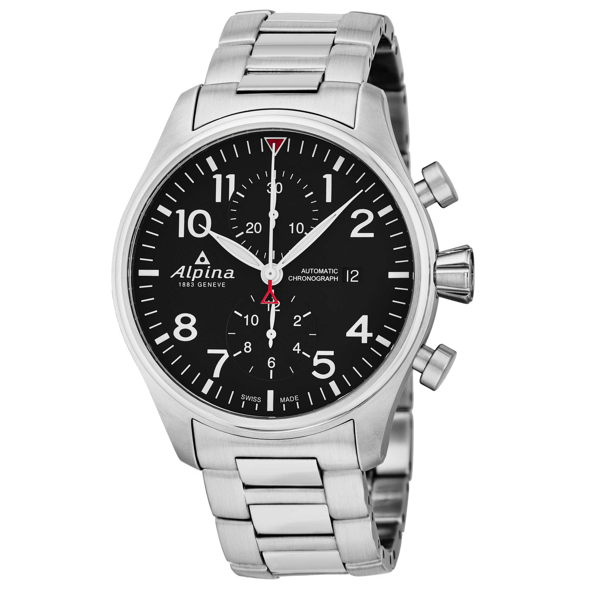 Front view of Alpina Startimer Pilot Men's Automatic Watch AL725B4S6B