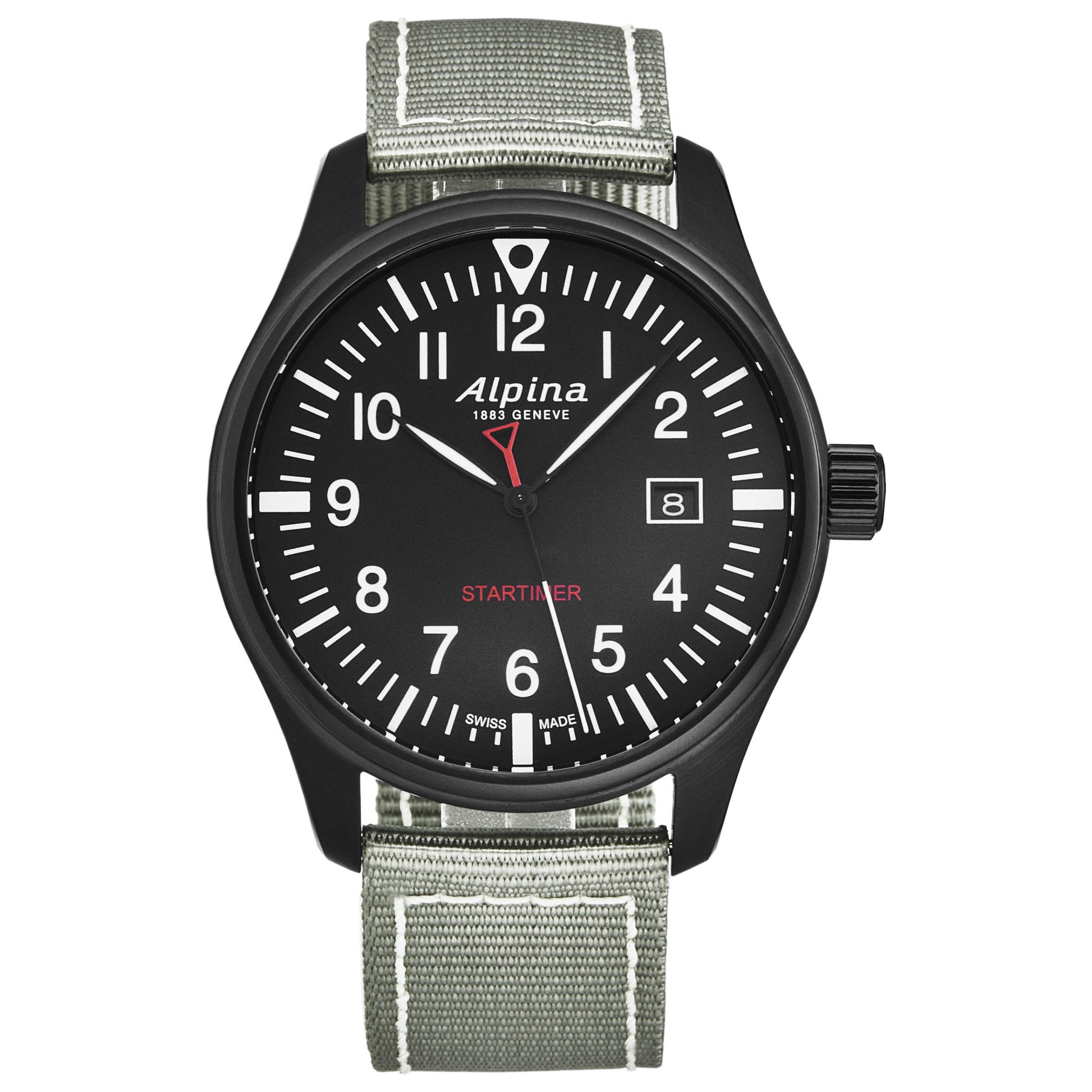 Front view of Alpina Alpiner Men's Automatic Watch AL760BN5FBAQ6