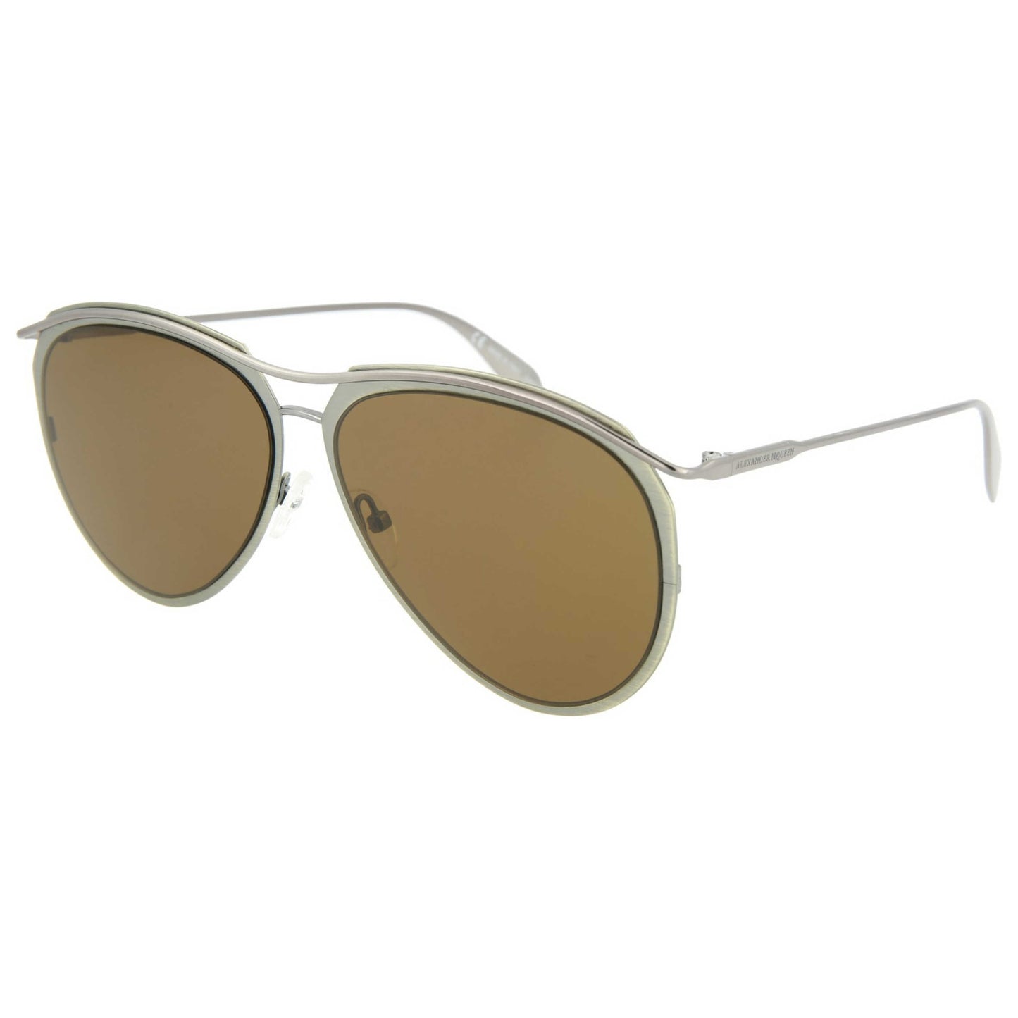 Front view of Alexander McQueen Fashion Men's Sunglasses AM0115S-30001841-003