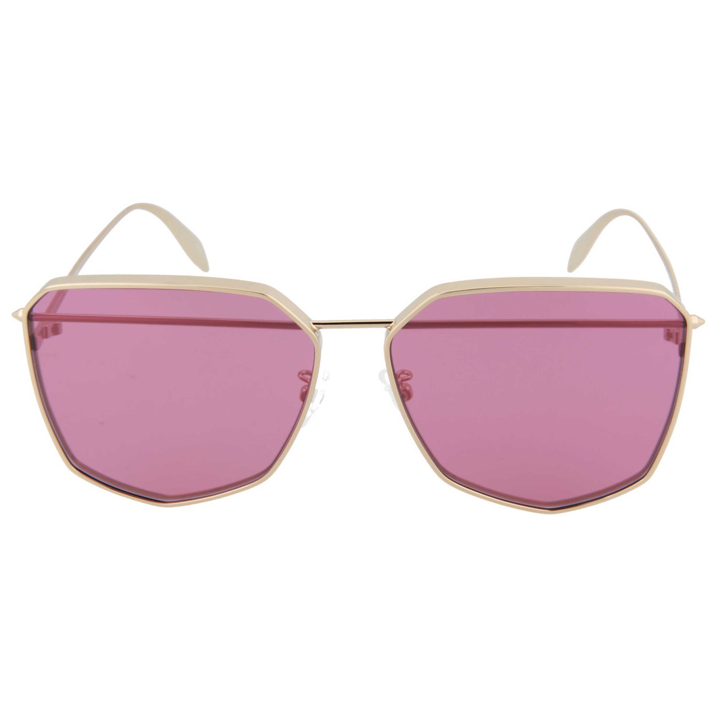 Front view of Alexander McQueen Fashion Unisex Sunglasses AM0136S-30002571005