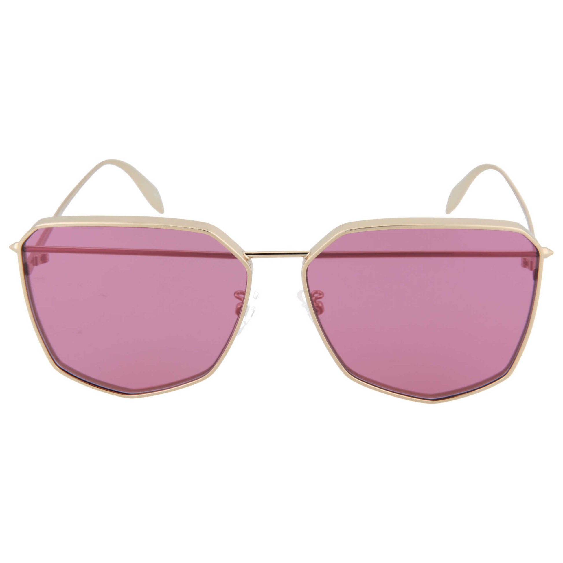 Front view of Alexander McQueen Fashion Unisex Sunglasses AM0136S-30002571005