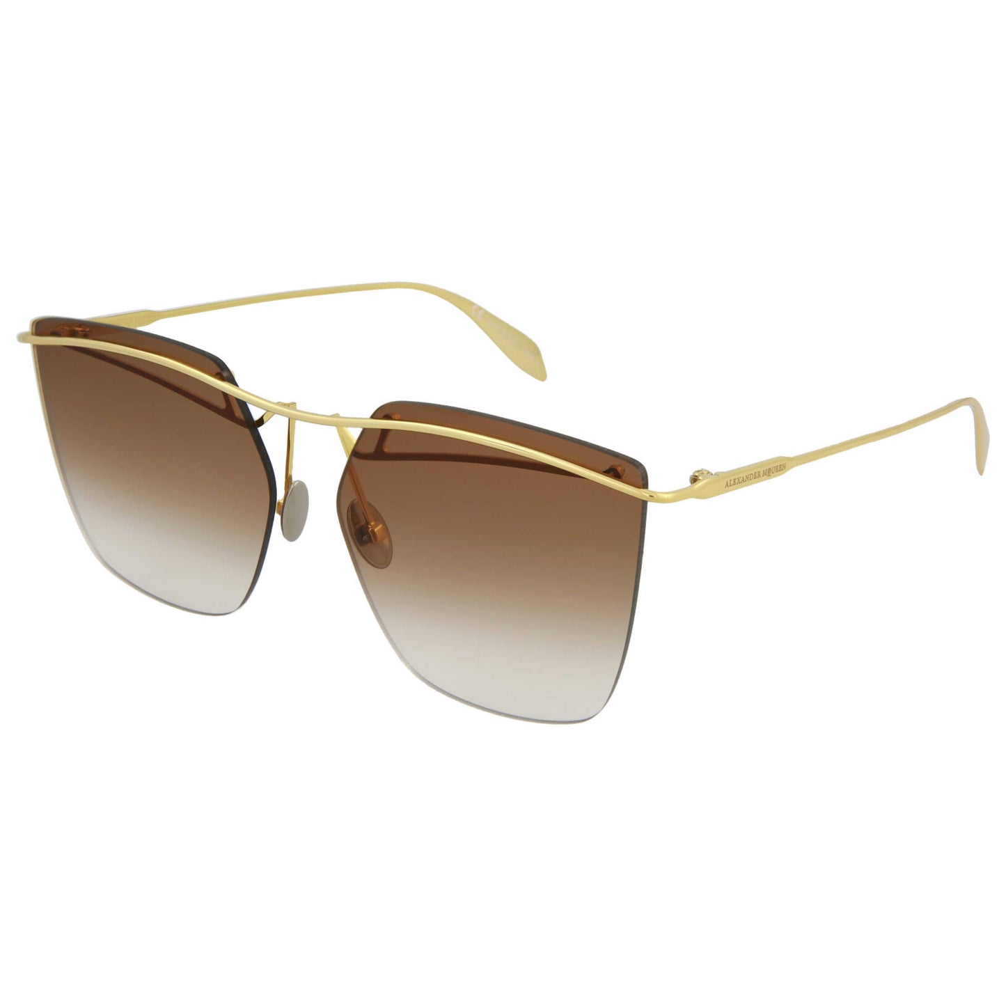 Front view of Alexander McQueen Fashion Women's Sunglasses AM0144S-30002582-001