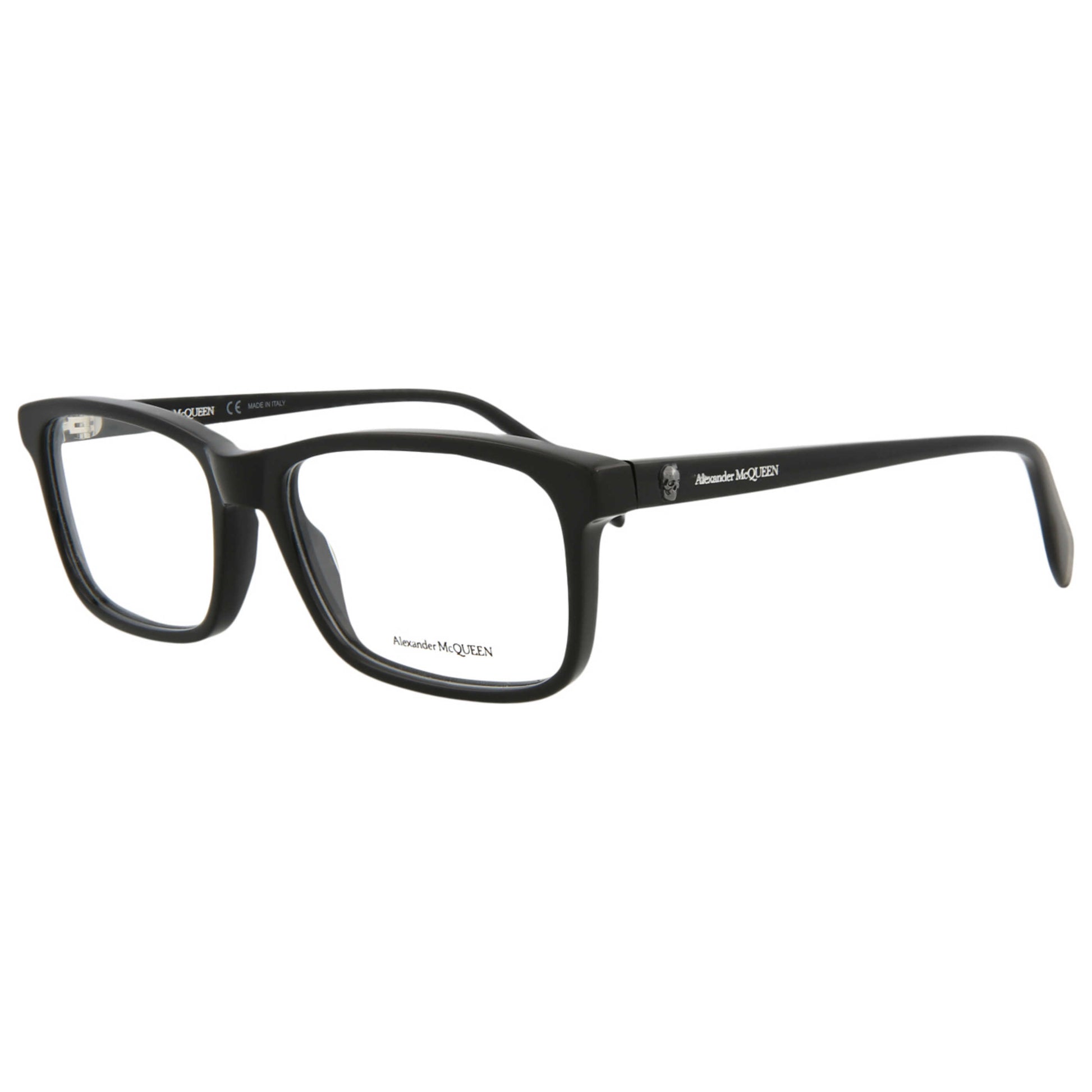 Front view of Alexander McQueen Core Unisex Opticals AM0162O-30006093-001