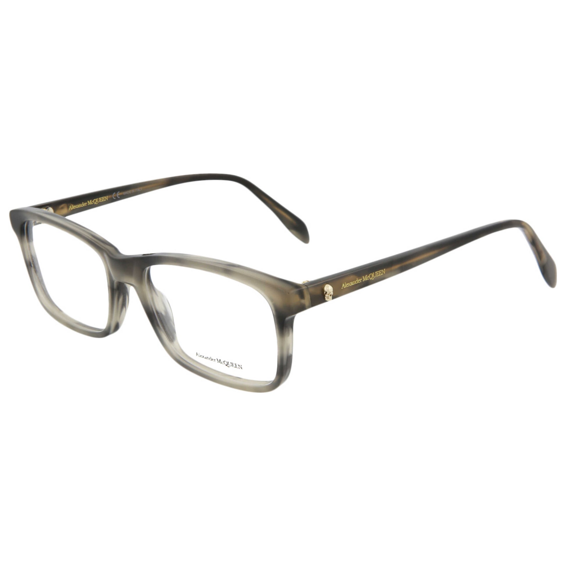 Front view of Alexander McQueen Core Unisex Opticals AM0162O-30006093-004