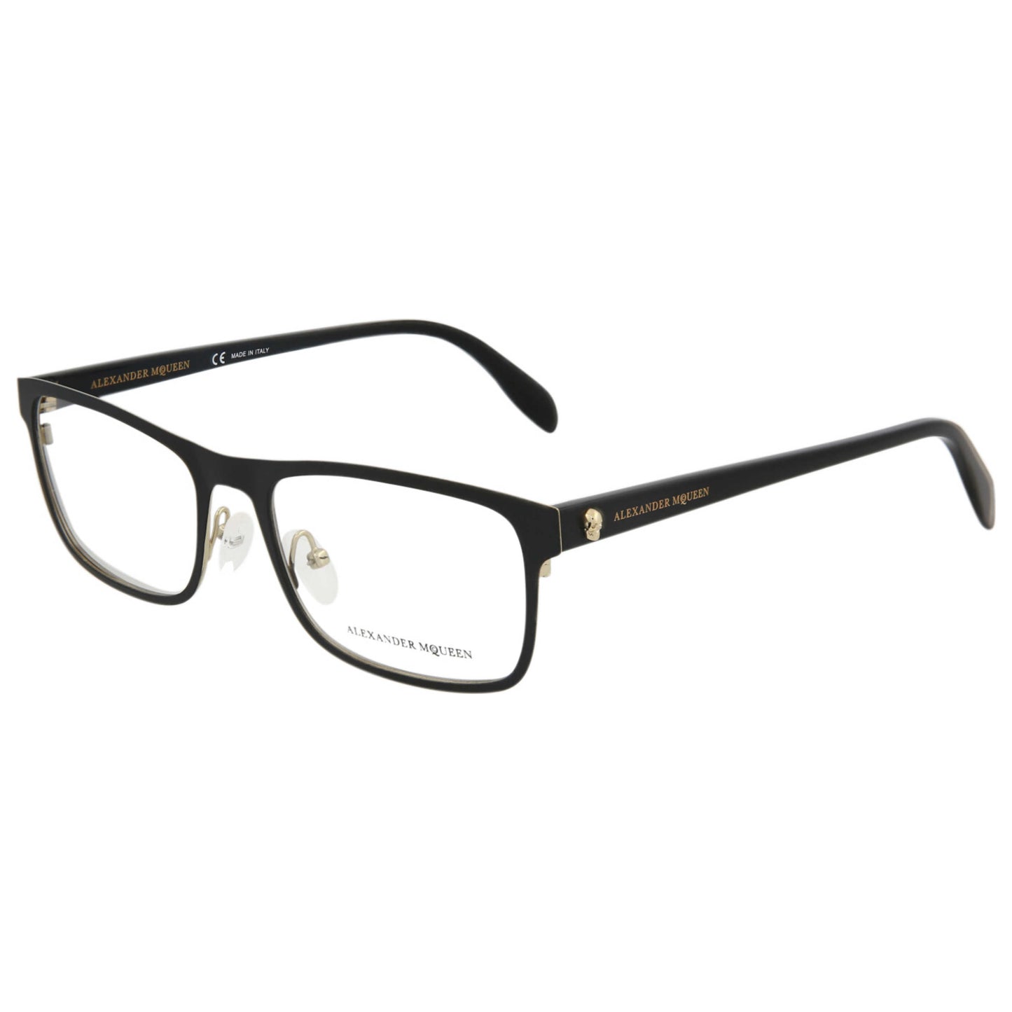 Front view of Alexander McQueen Core Unisex Opticals AM0163O-30006136-001