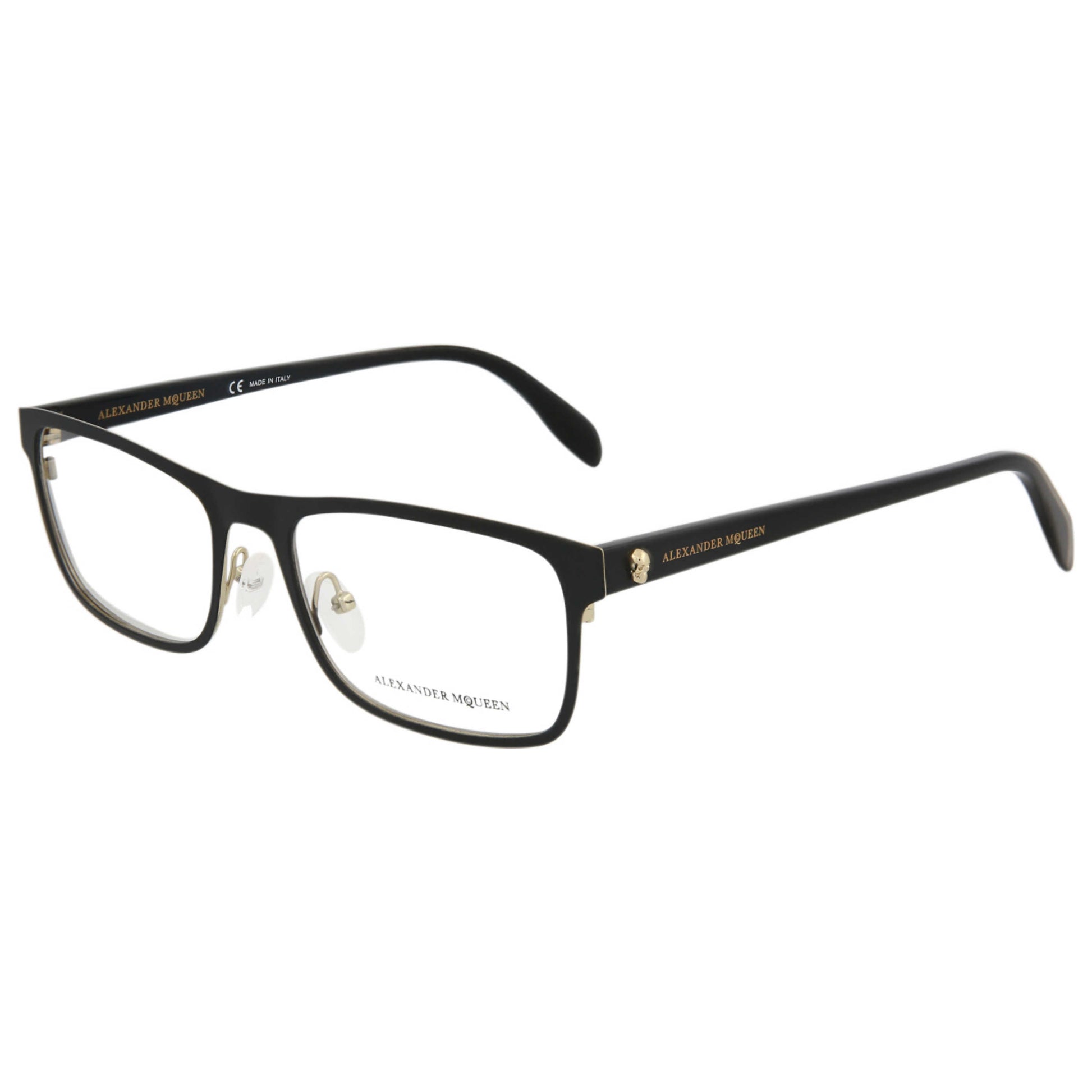 Front view of Alexander McQueen Core Unisex Opticals AM0163O-30006136-001